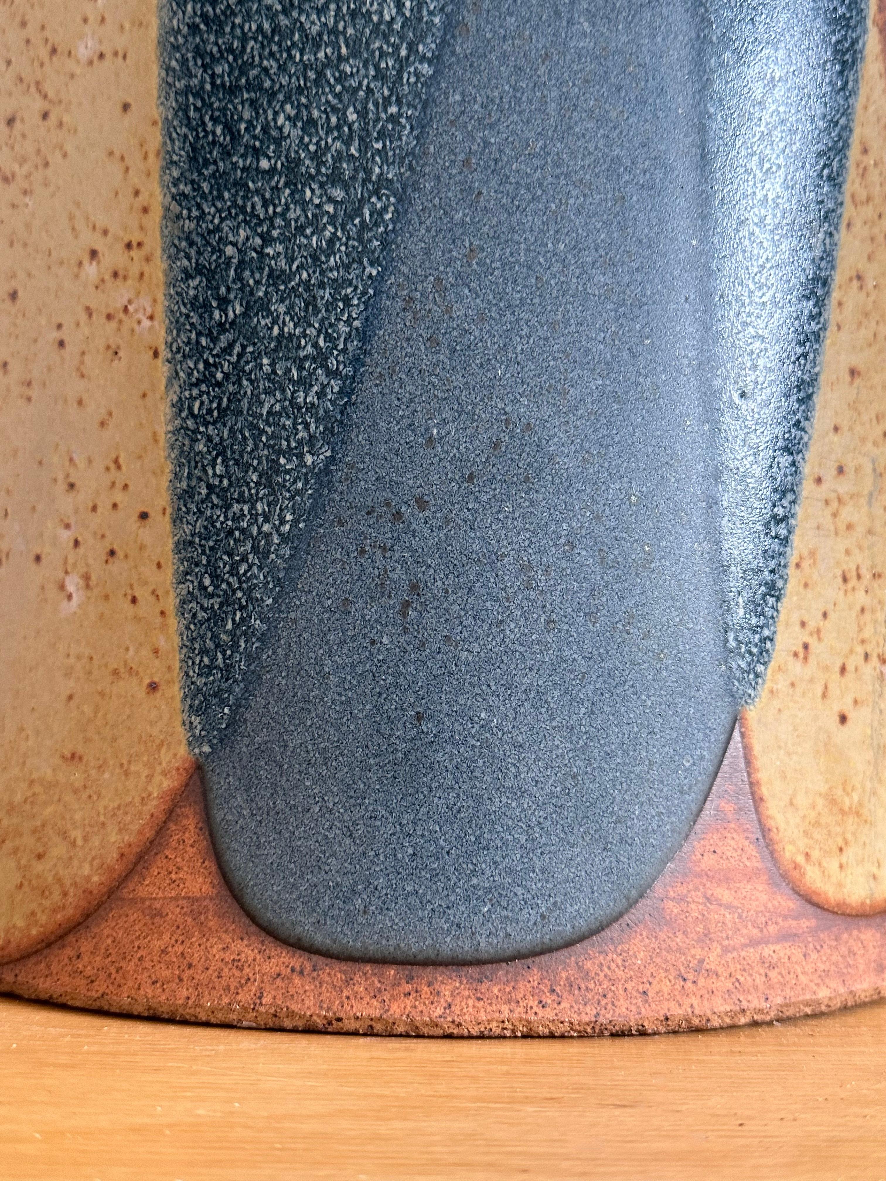 David Cressey Architectural Pottery Pro Artisan Flame Glaze Stoneware Planter 4