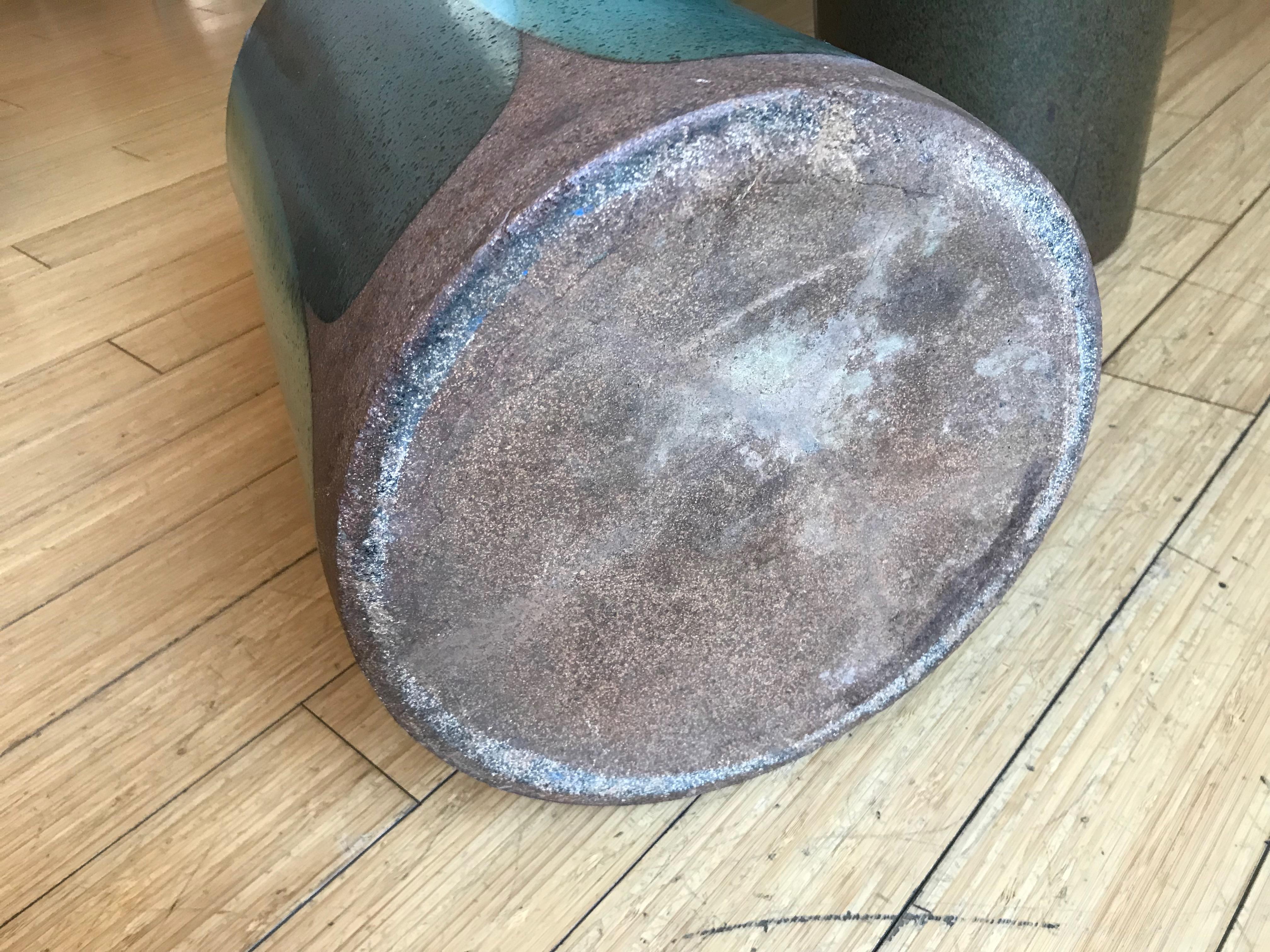 David Cressey Artisan Stoneware 'Flame' Glaze Planter 2