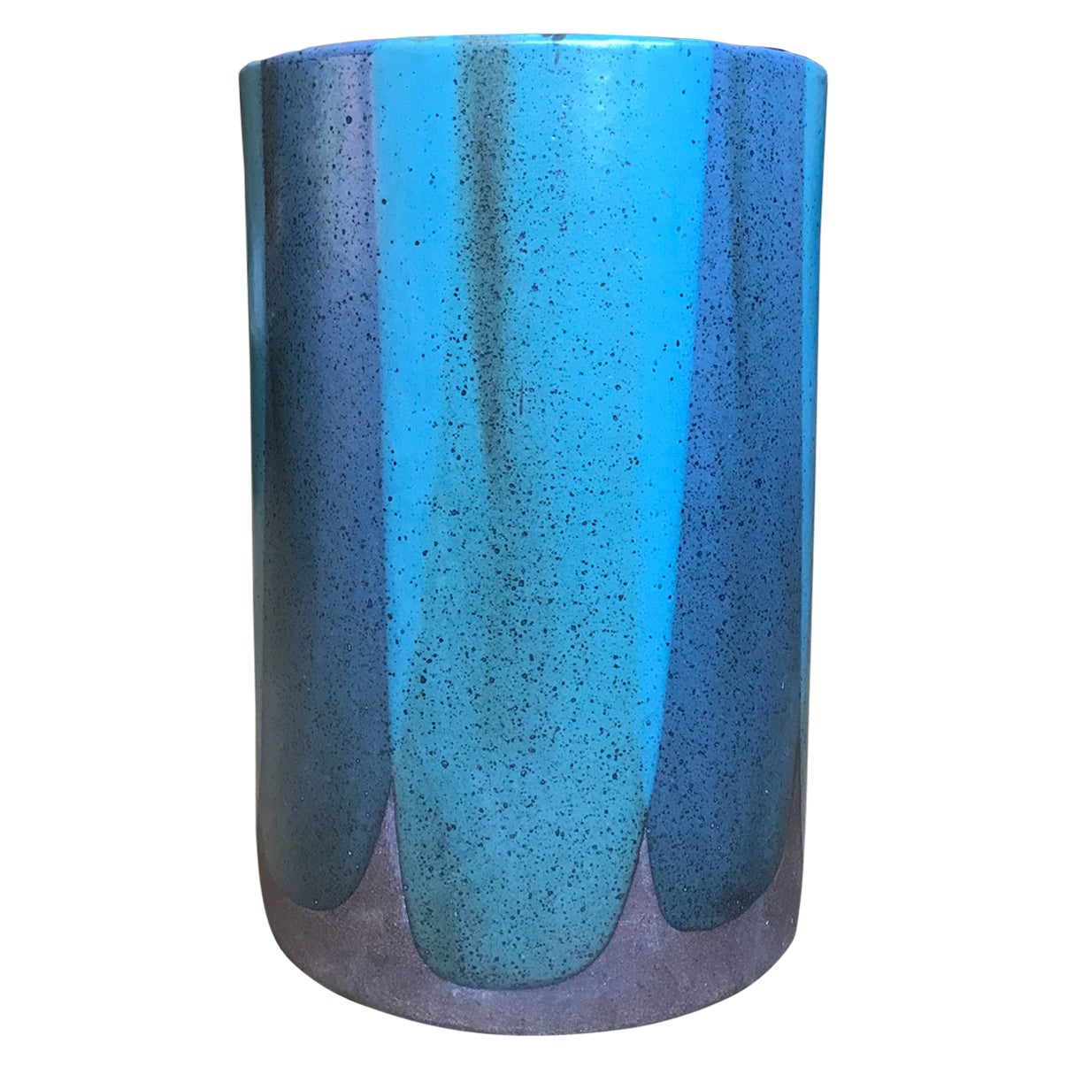 David Cressey Artisan Stoneware 'Flame' Glaze Planter