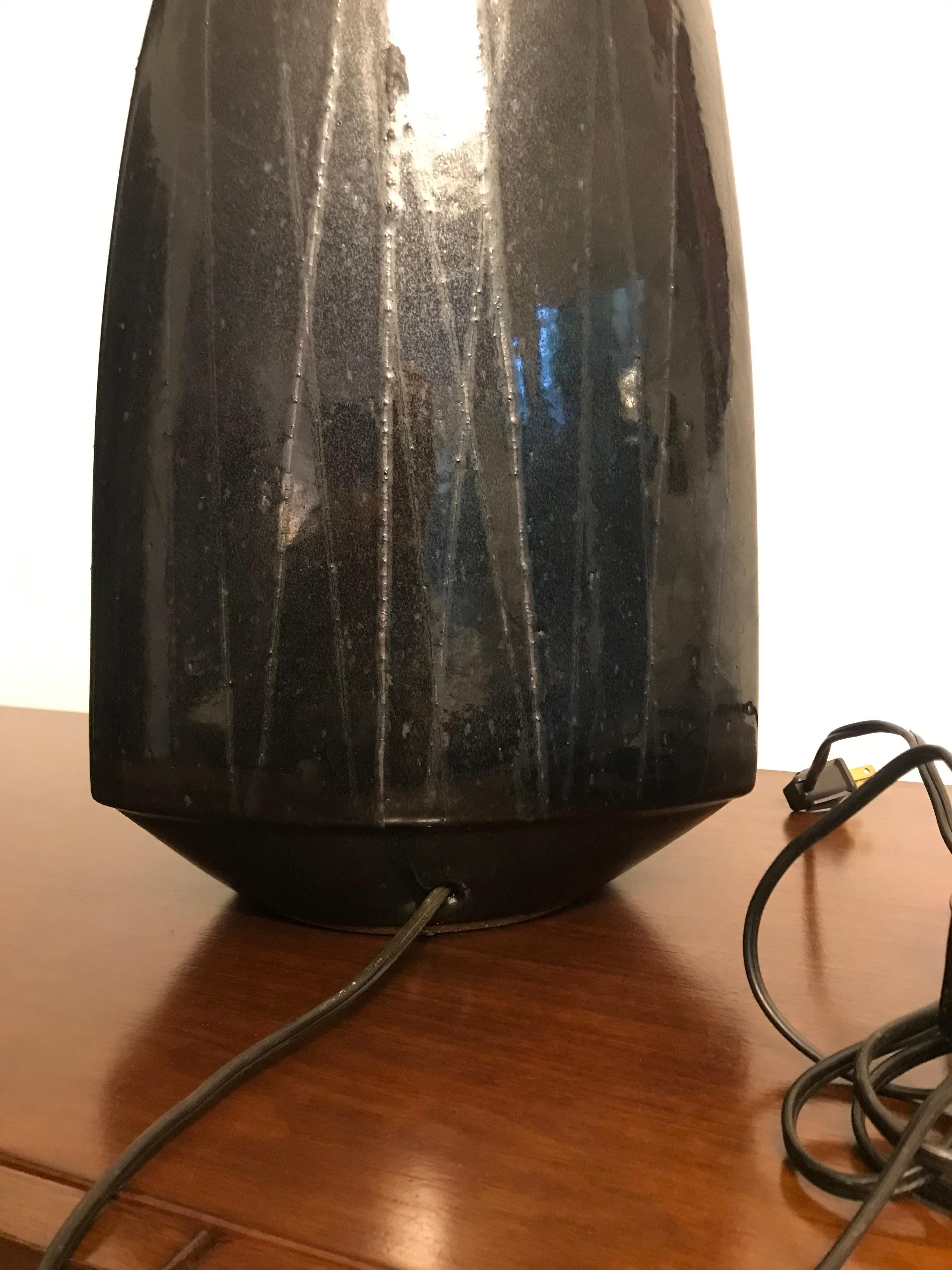 Ceramic Stoneware 'Random Line' Lamp David Cressey  For Sale