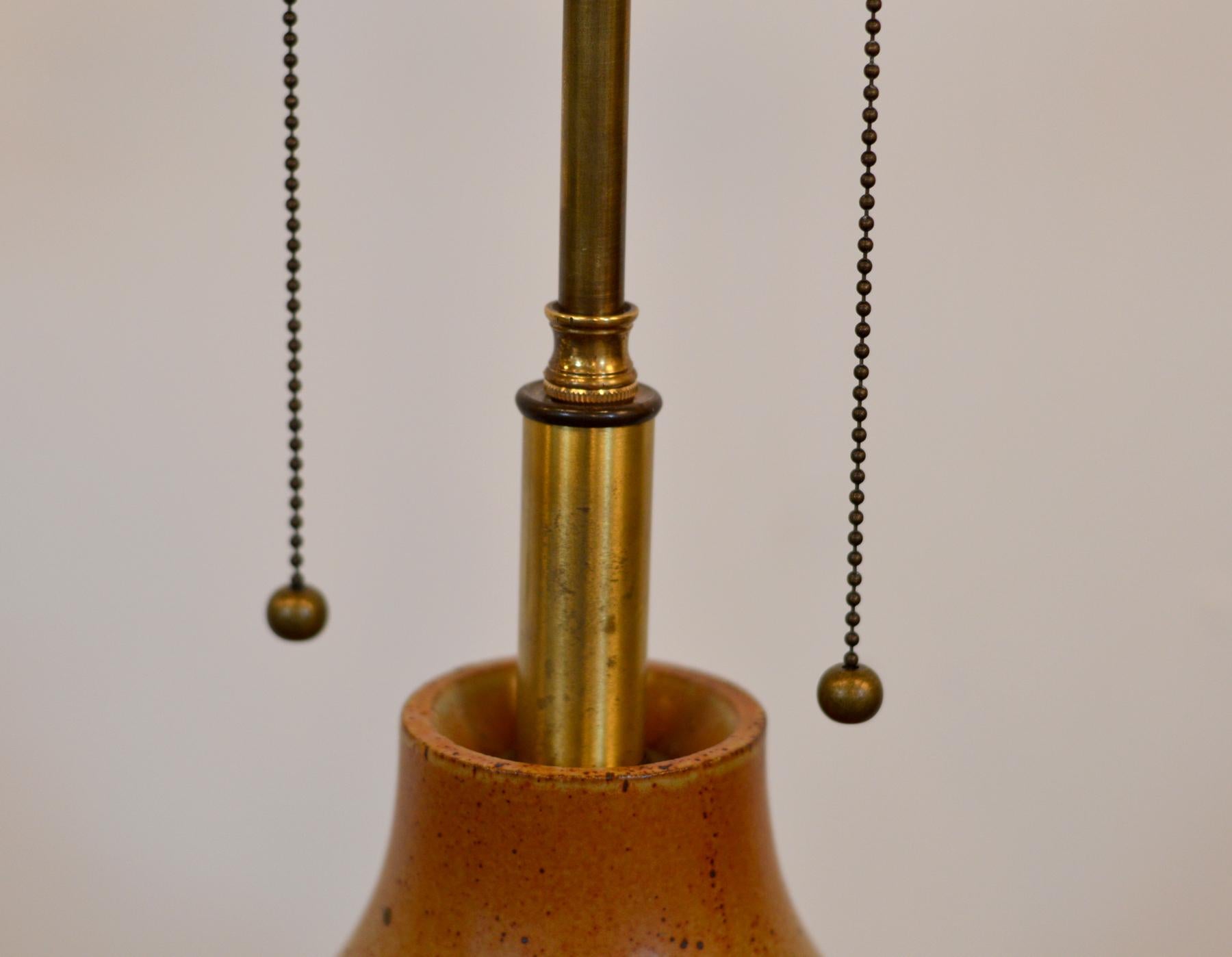 David Cressey Ceramic Pottery Lamp  In Good Condition For Sale In Charlottesville, VA