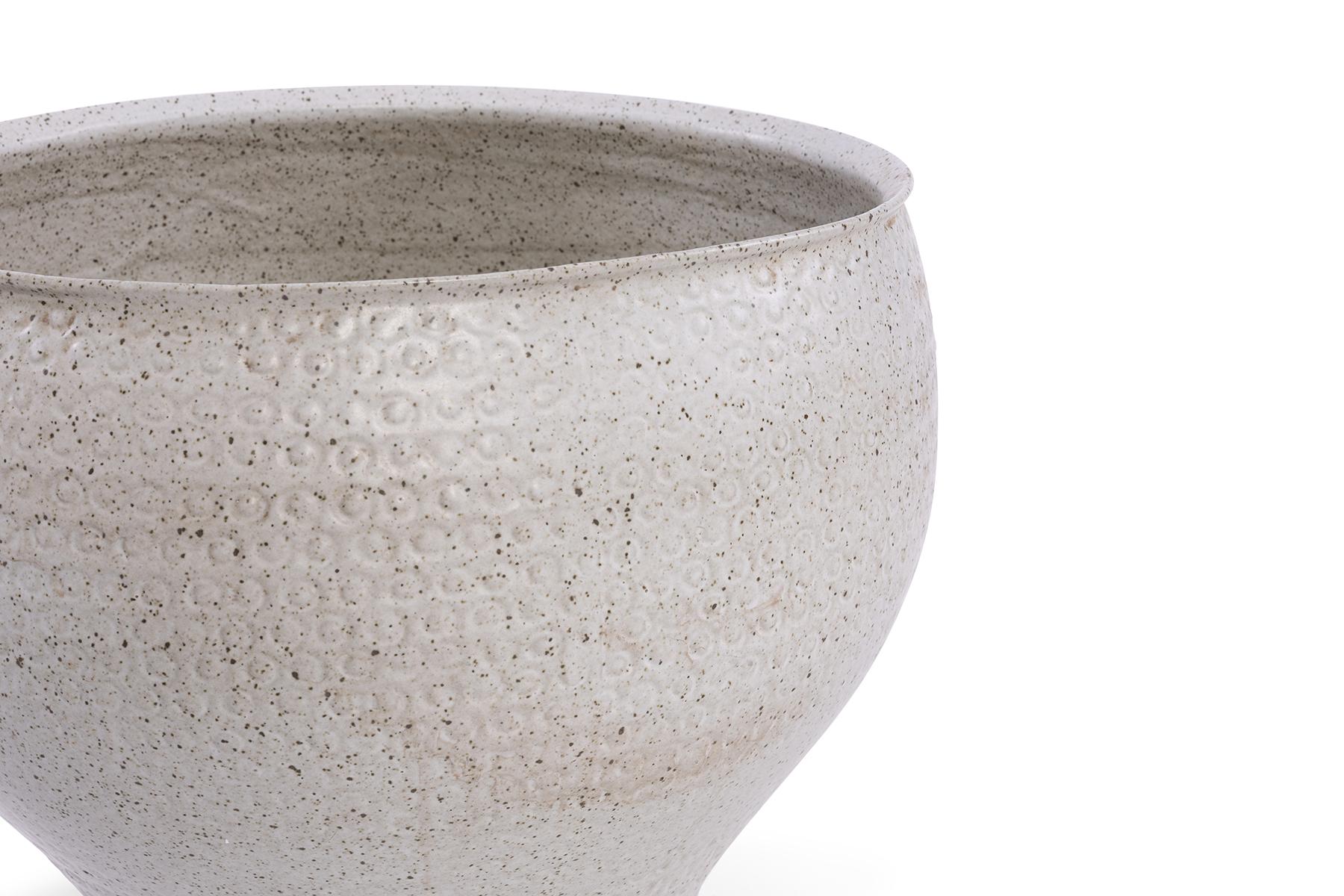 David Cressey ‘Cheerio’ Architectural White Pottery Planter In Good Condition In Phoenix, AZ