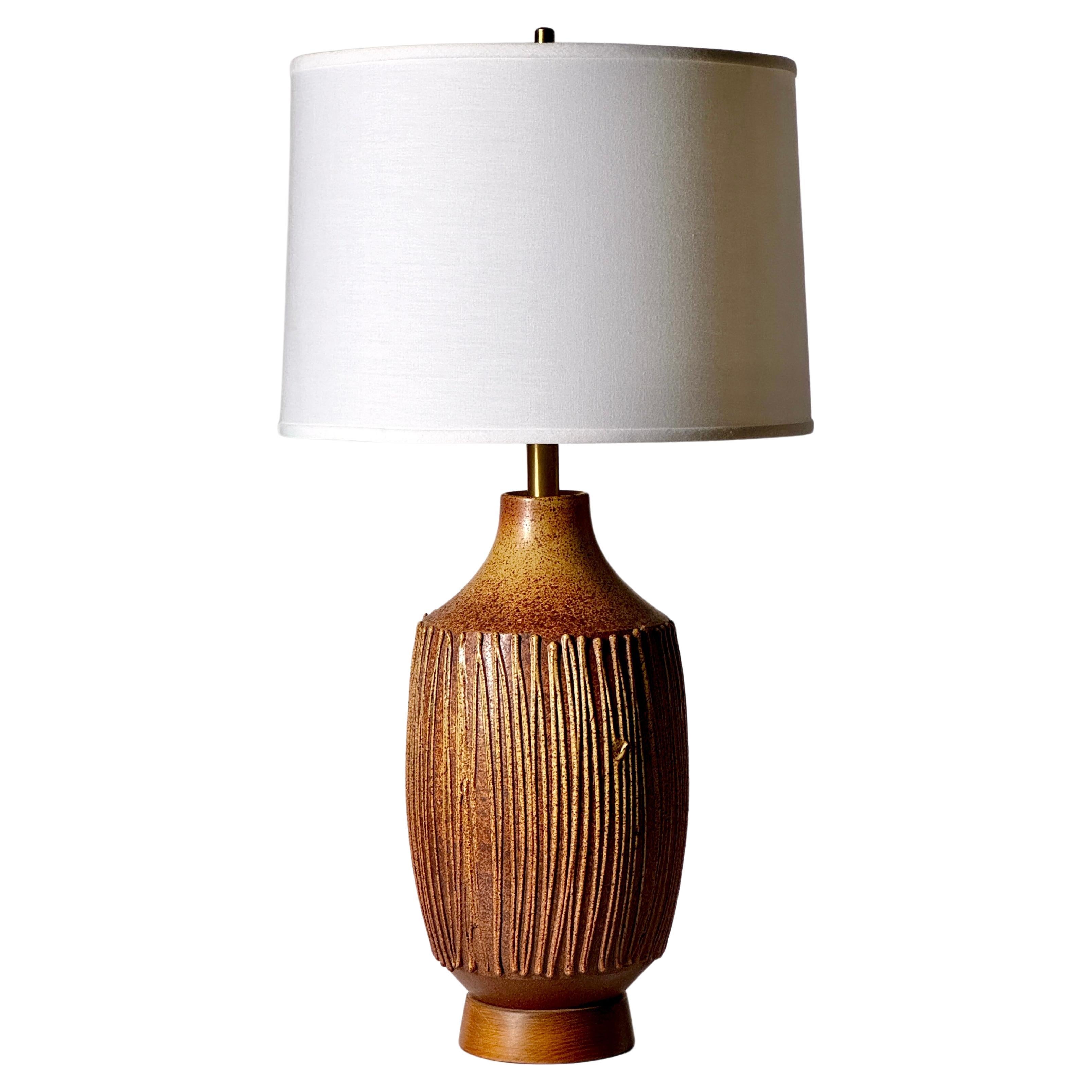 David Cressey Drip Glaze Stoneware Ceramic Table Lamp for Architectural Pottery