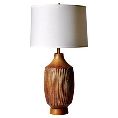 David Cressey Drip Glaze Stoneware Ceramic Table Lamp for Architectural Pottery (lampe de table en grès pour poterie architecturale)