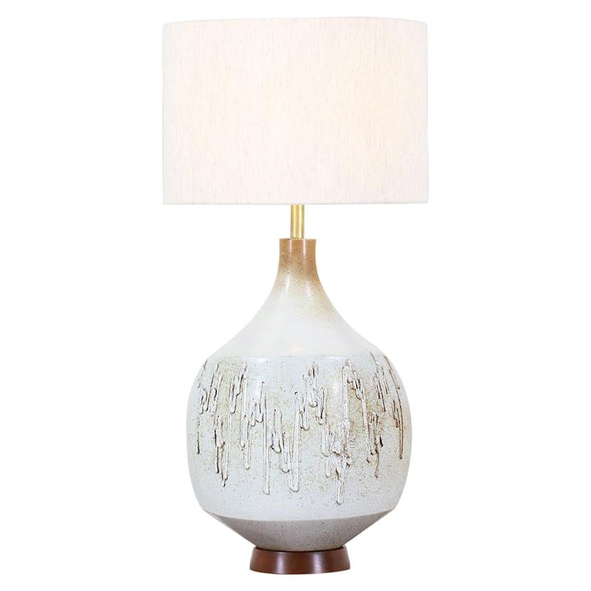 David Cressey Drip Texture Ceramic Table Lamp for Architectural Pottery