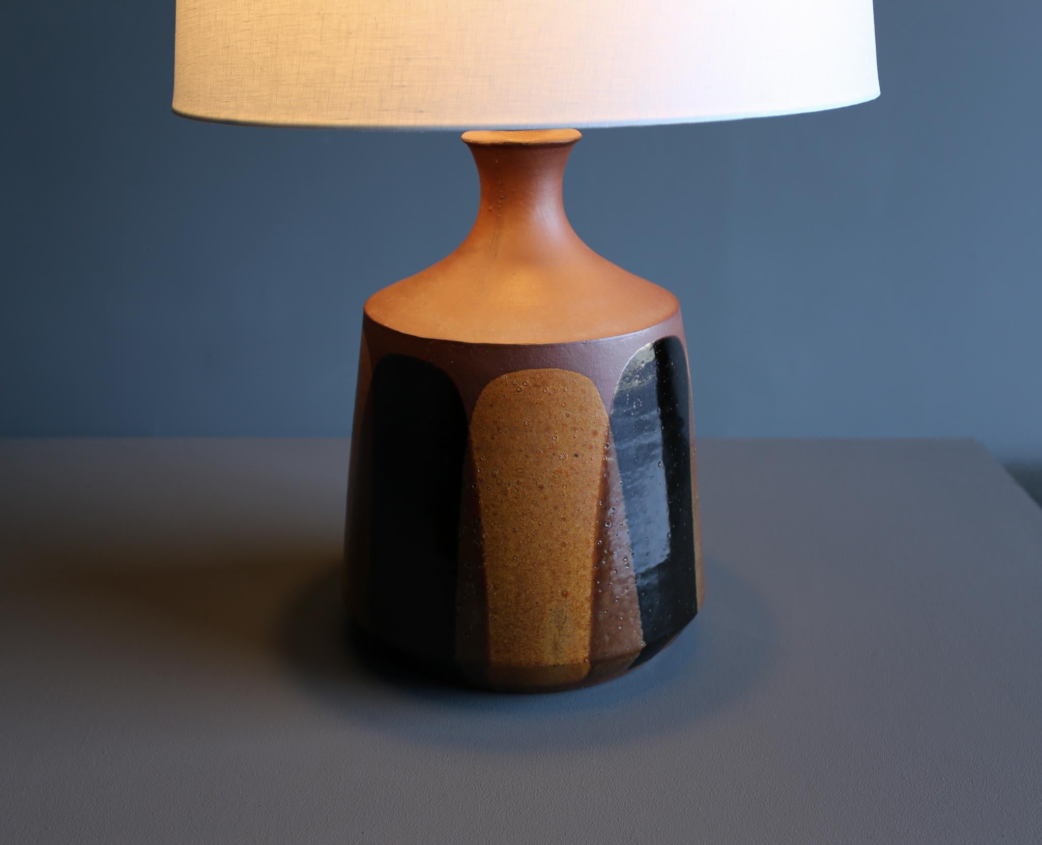 Lampe en cramique  Glaze  de David Cressey, vers 1970 Bon état à Costa Mesa, CA