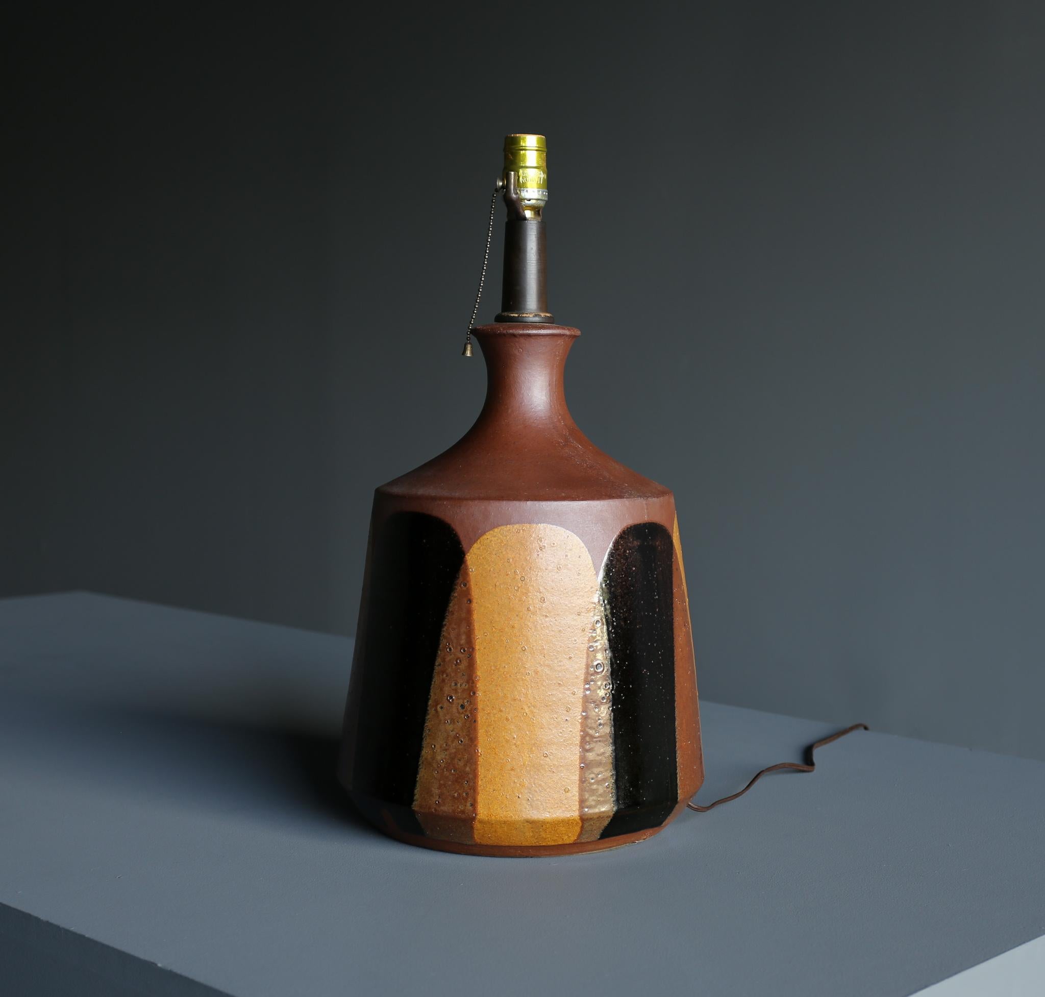 Lampe en cramique  Glaze  de David Cressey, vers 1970 1