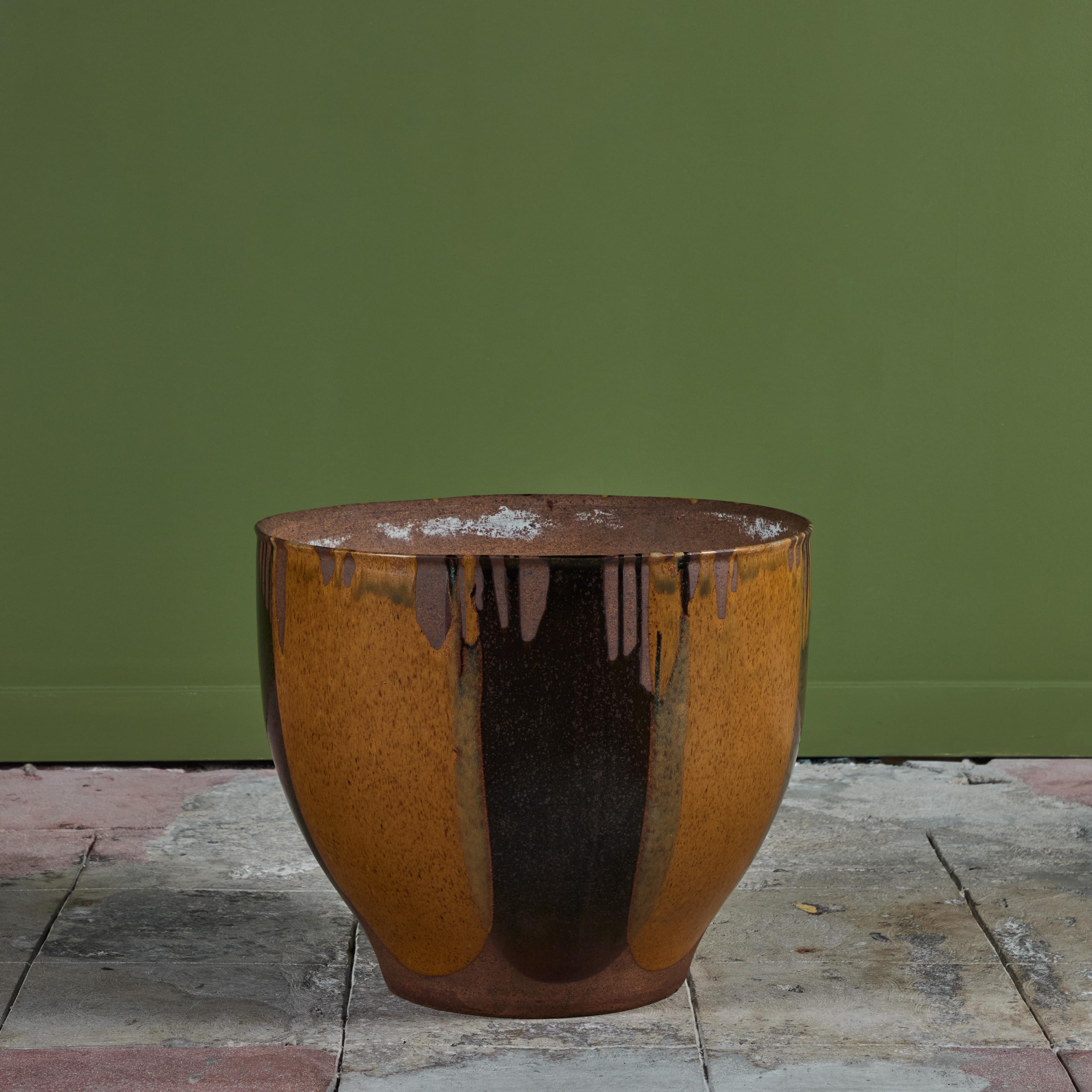 David Cressey Pflanzgefäß aus flammenglasierter Keramik für Architectural Pottery (Moderne der Mitte des Jahrhunderts) im Angebot