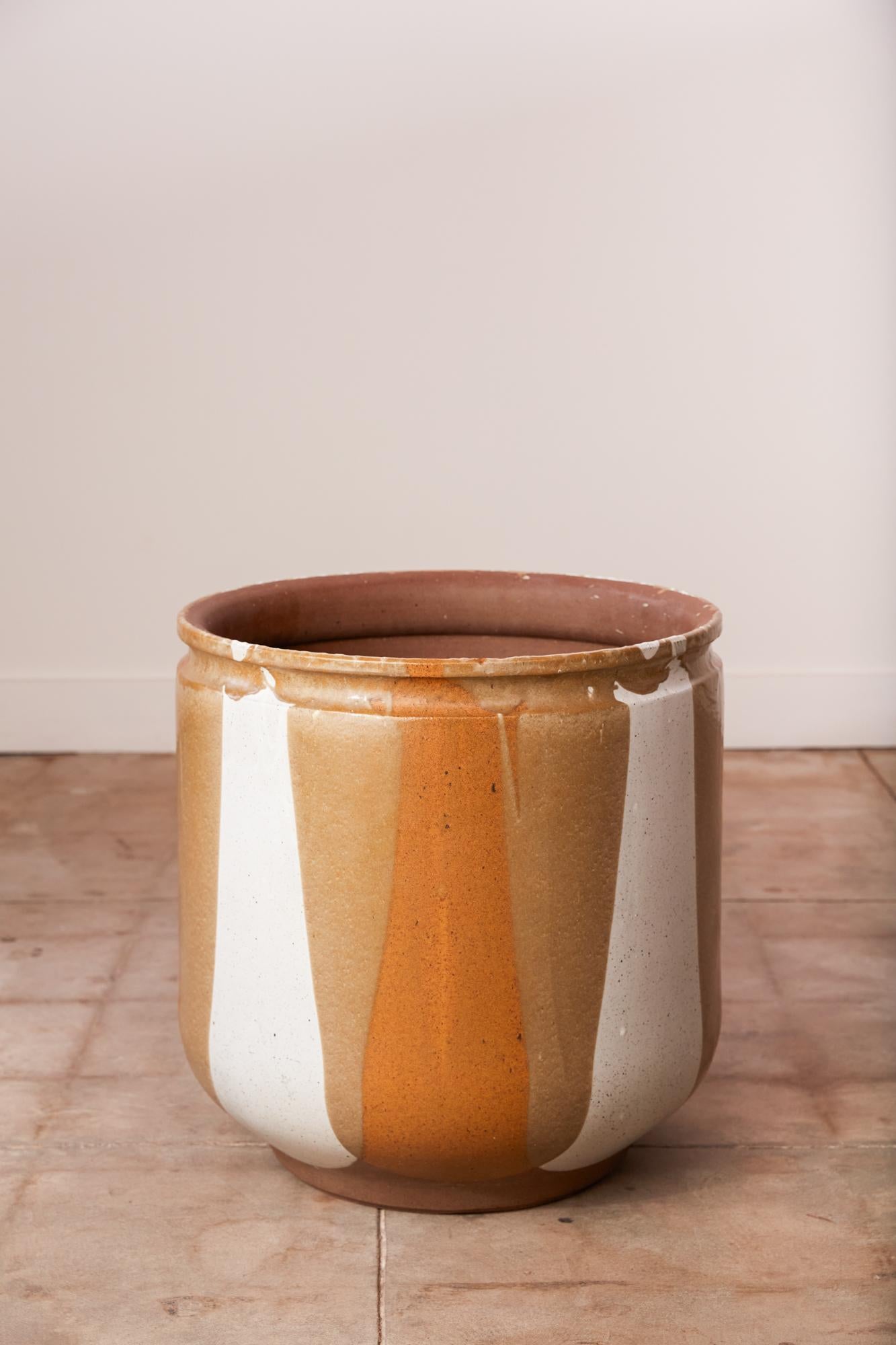 Glazed David Cressey Flame-Glaze Planter for Architectural Pottery