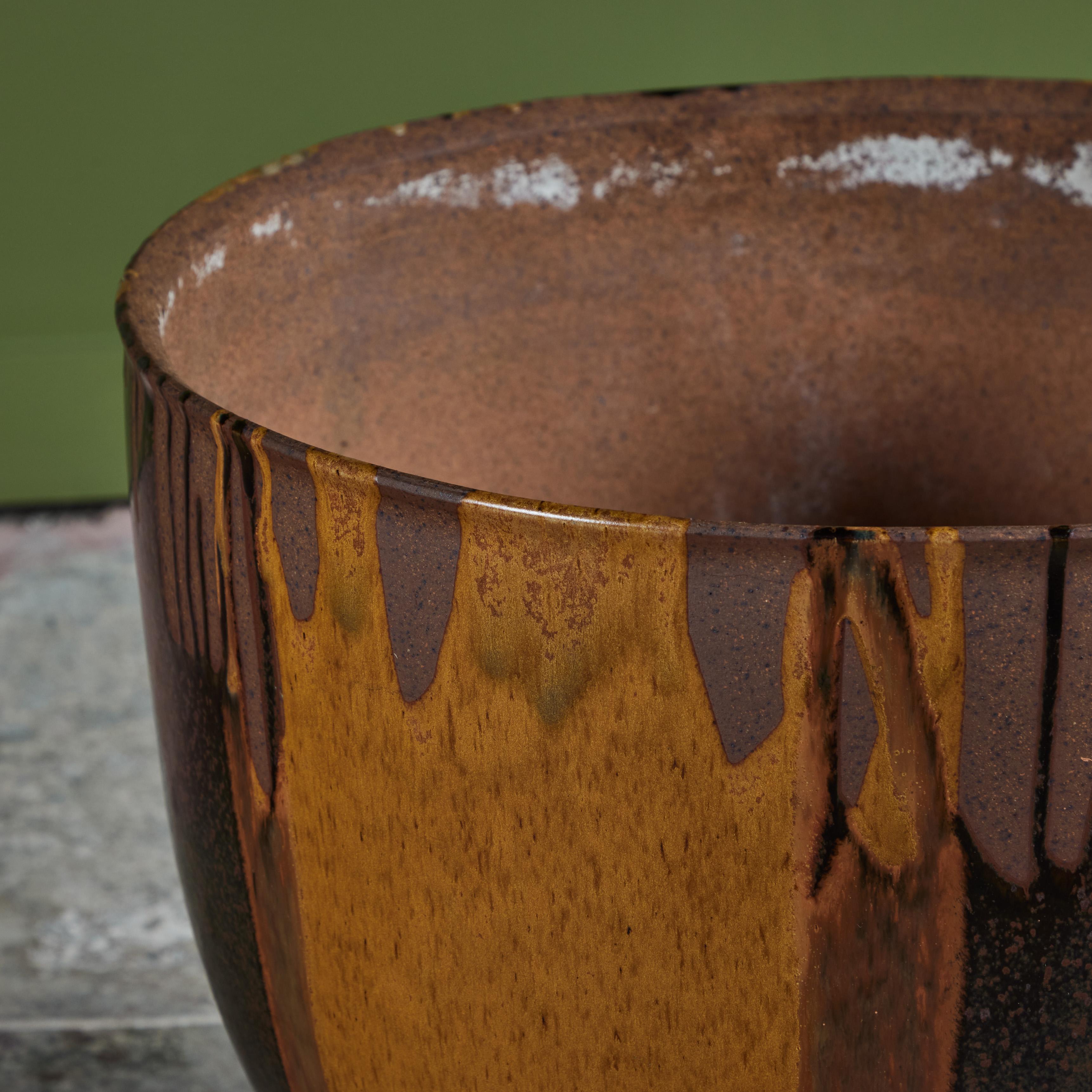 David Cressey Flame-Glaze Planter for Architectural Pottery In Excellent Condition For Sale In Los Angeles, CA
