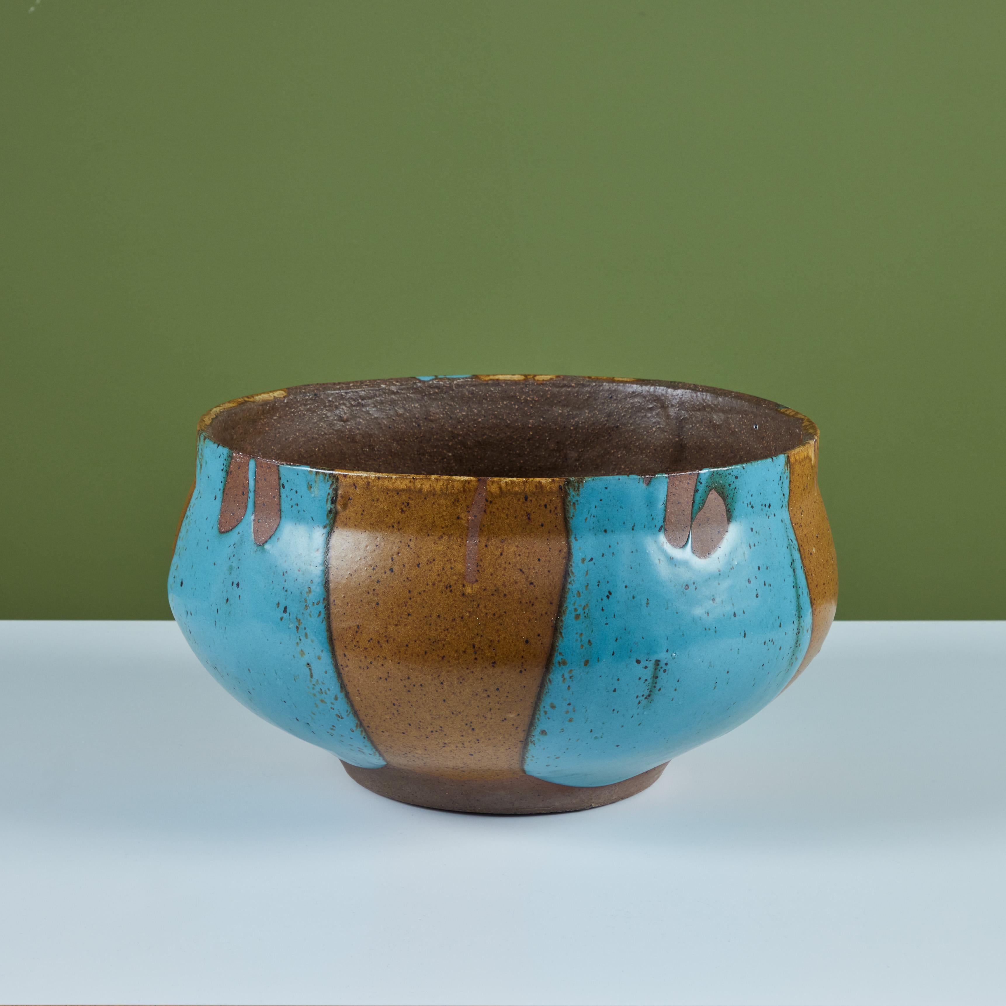 David Cressey Flame Glaze Planter for Architectural Pottery In Excellent Condition In Los Angeles, CA