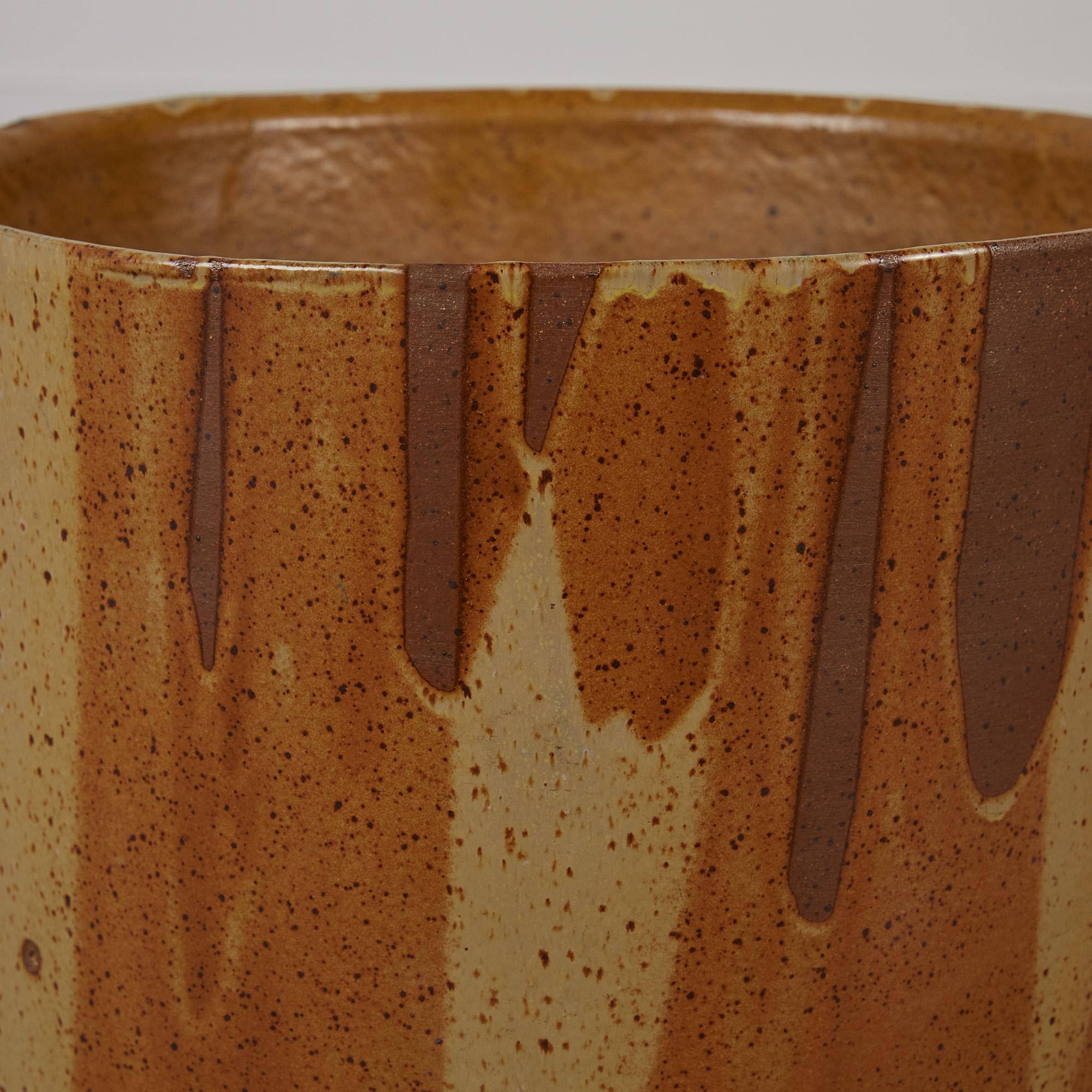 Ceramic David Cressey Flame-Glaze Planter for Architectural Pottery