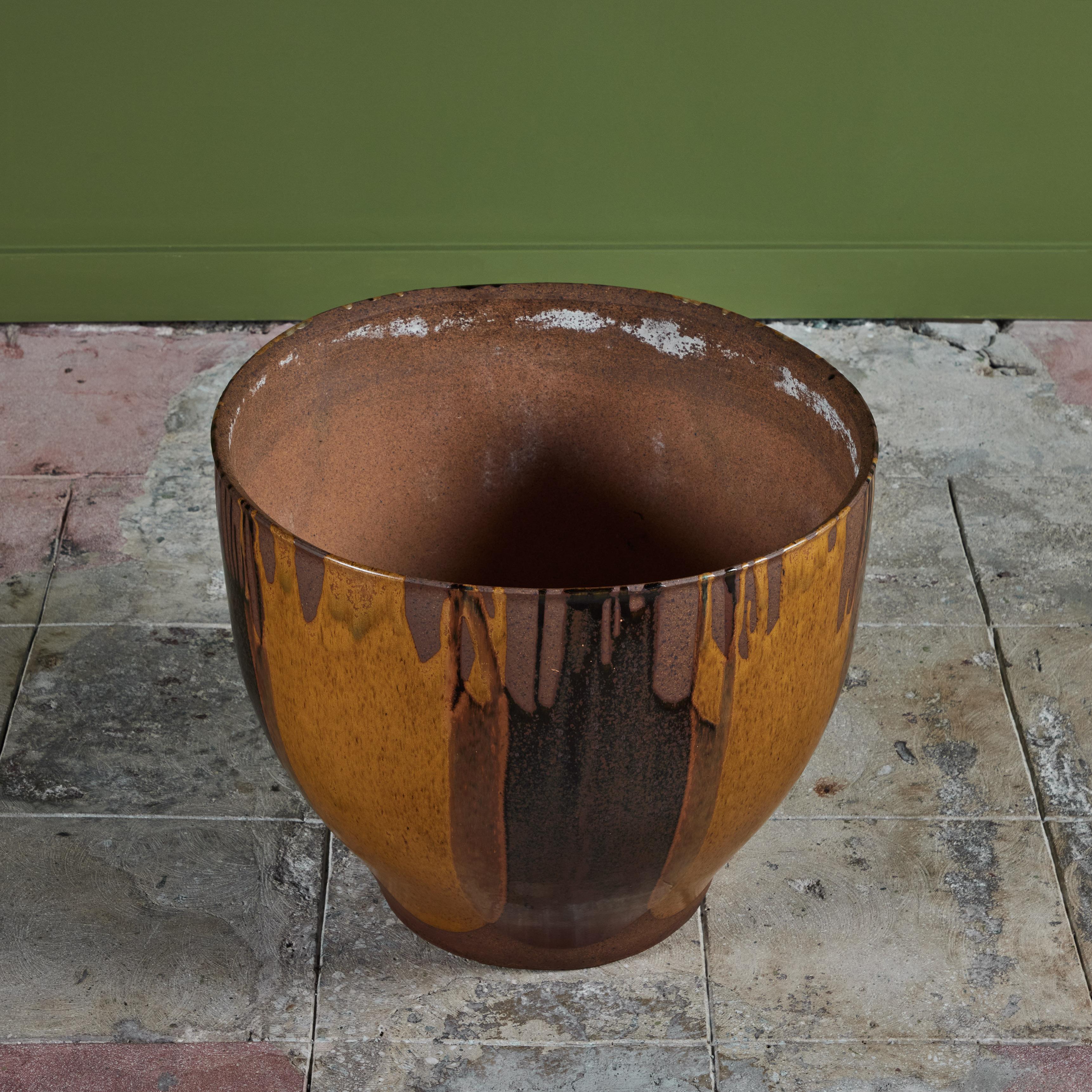 Ceramic David Cressey Flame-Glaze Planter for Architectural Pottery For Sale
