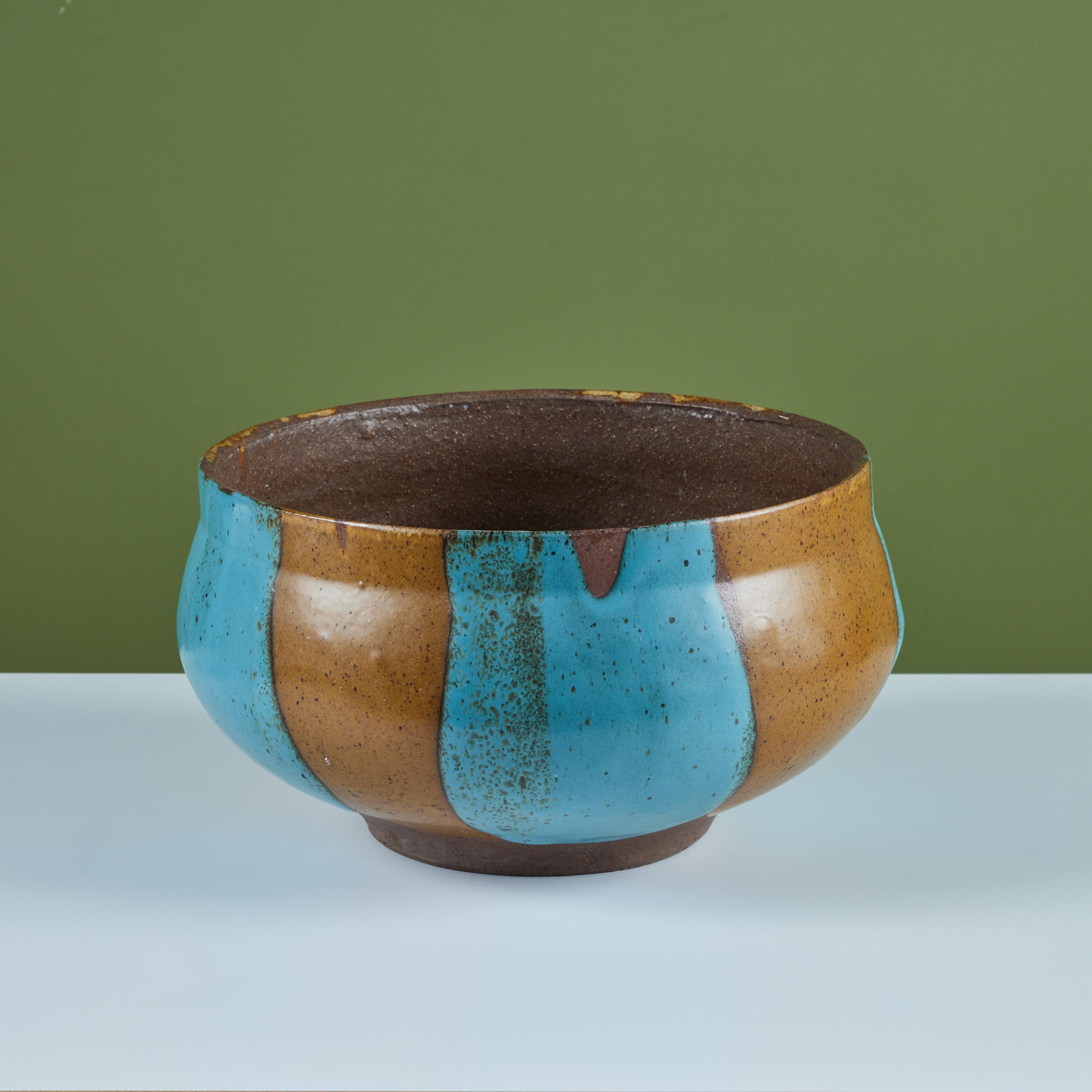 Stoneware David Cressey Flame Glaze Planter for Architectural Pottery