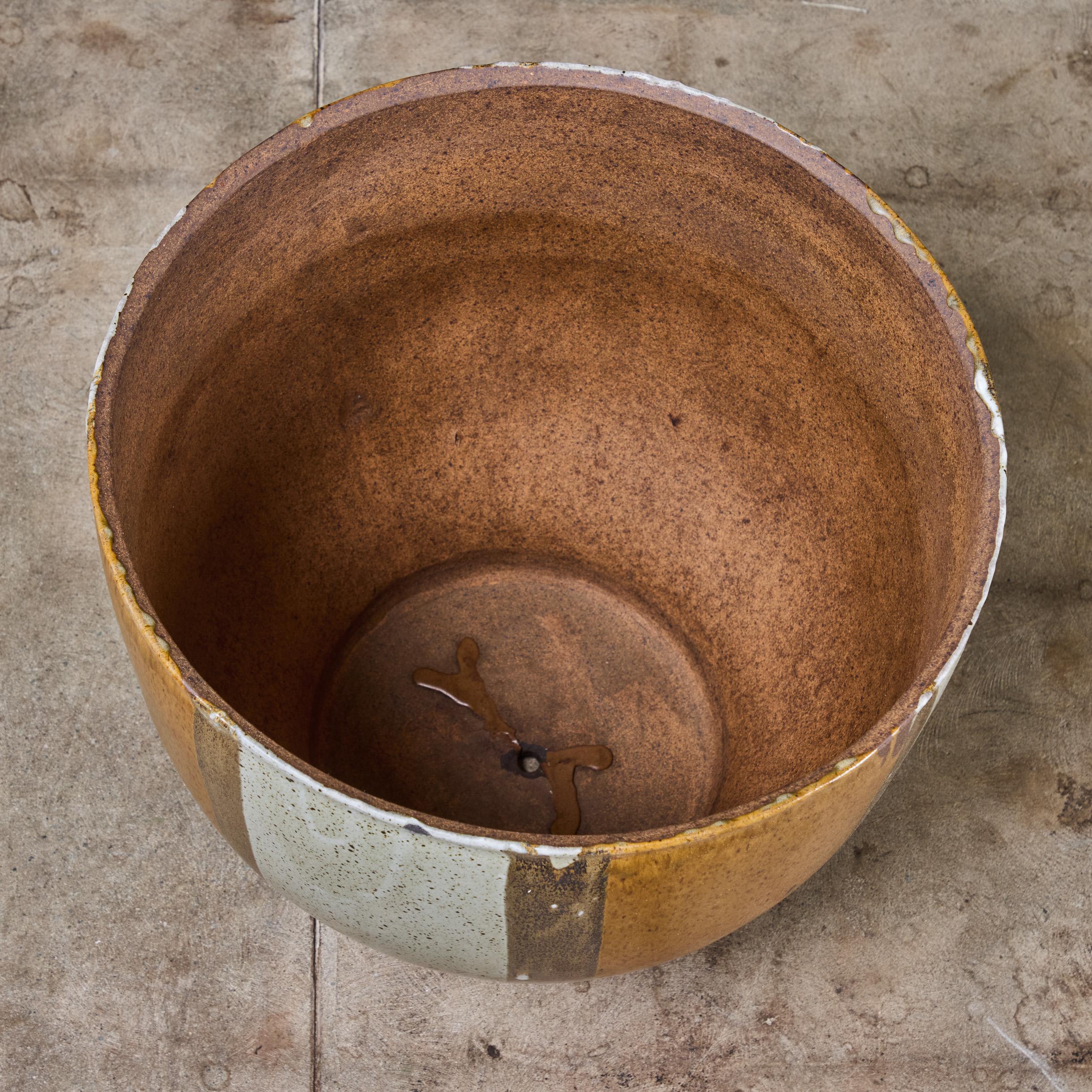 Stoneware David Cressey Flame-Glaze Planter for Architectural Pottery