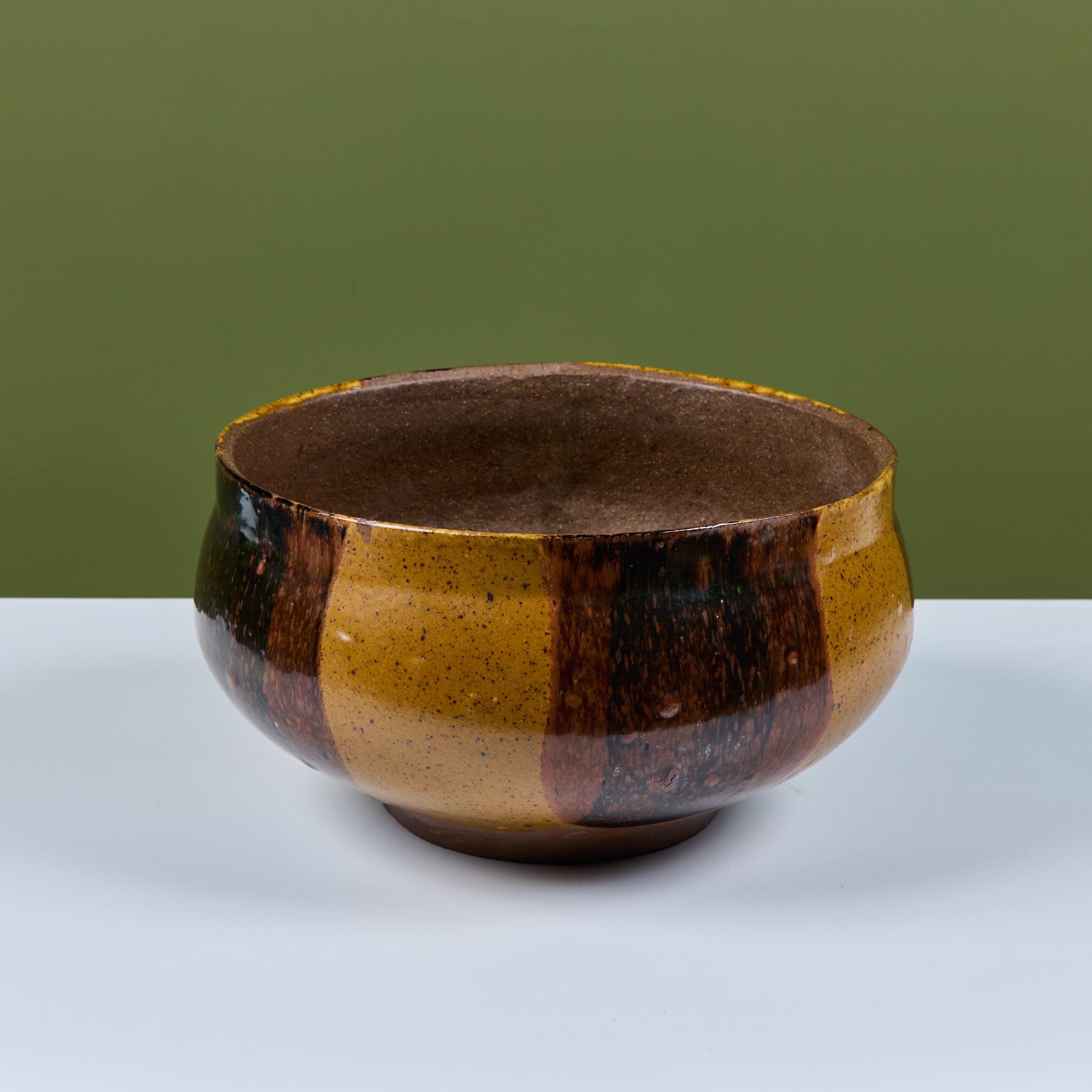 Stoneware David Cressey Flame-Glaze Planter for Architectural Pottery For Sale