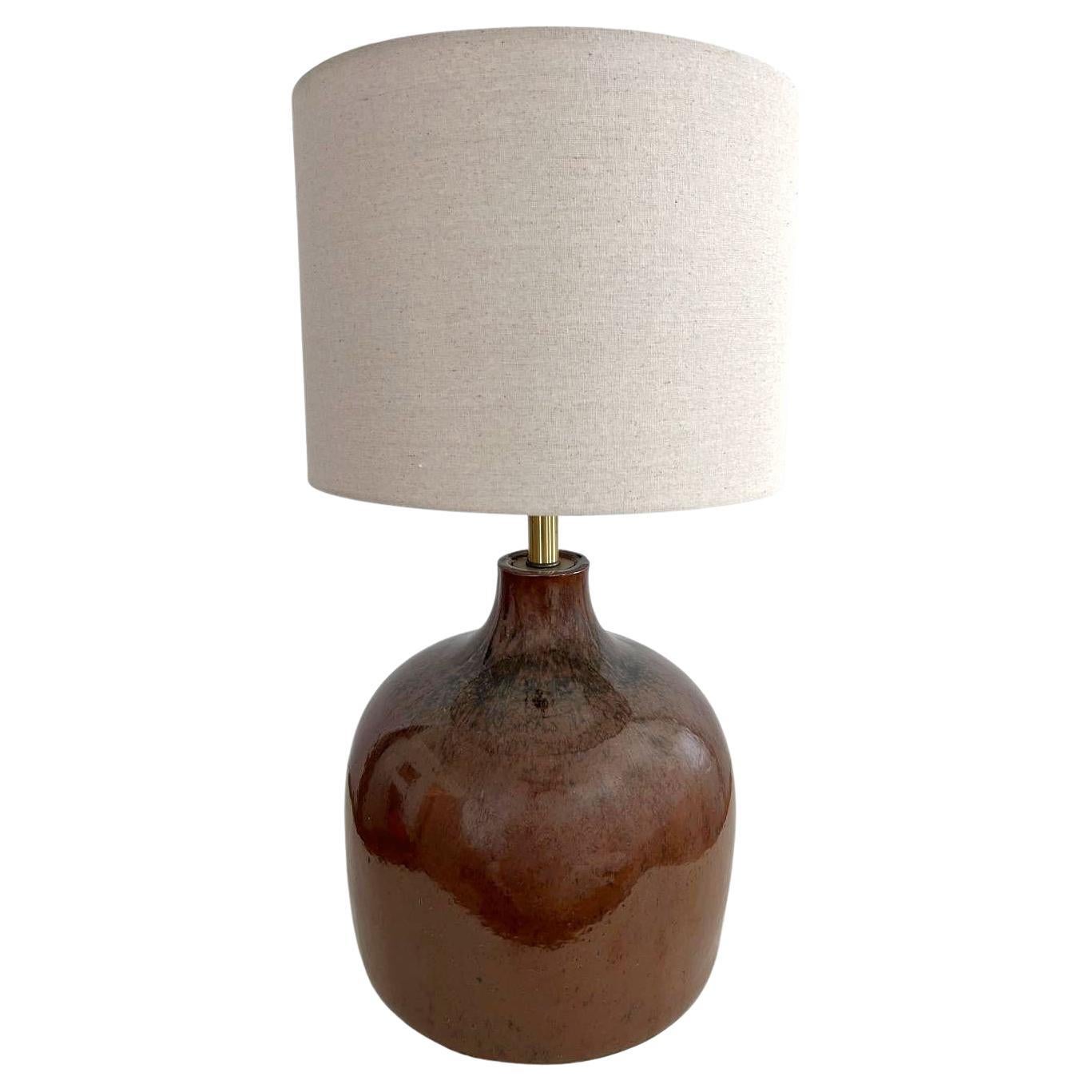 David Cressey Flame Glaze Table Lamp, Ceramic, 1970s