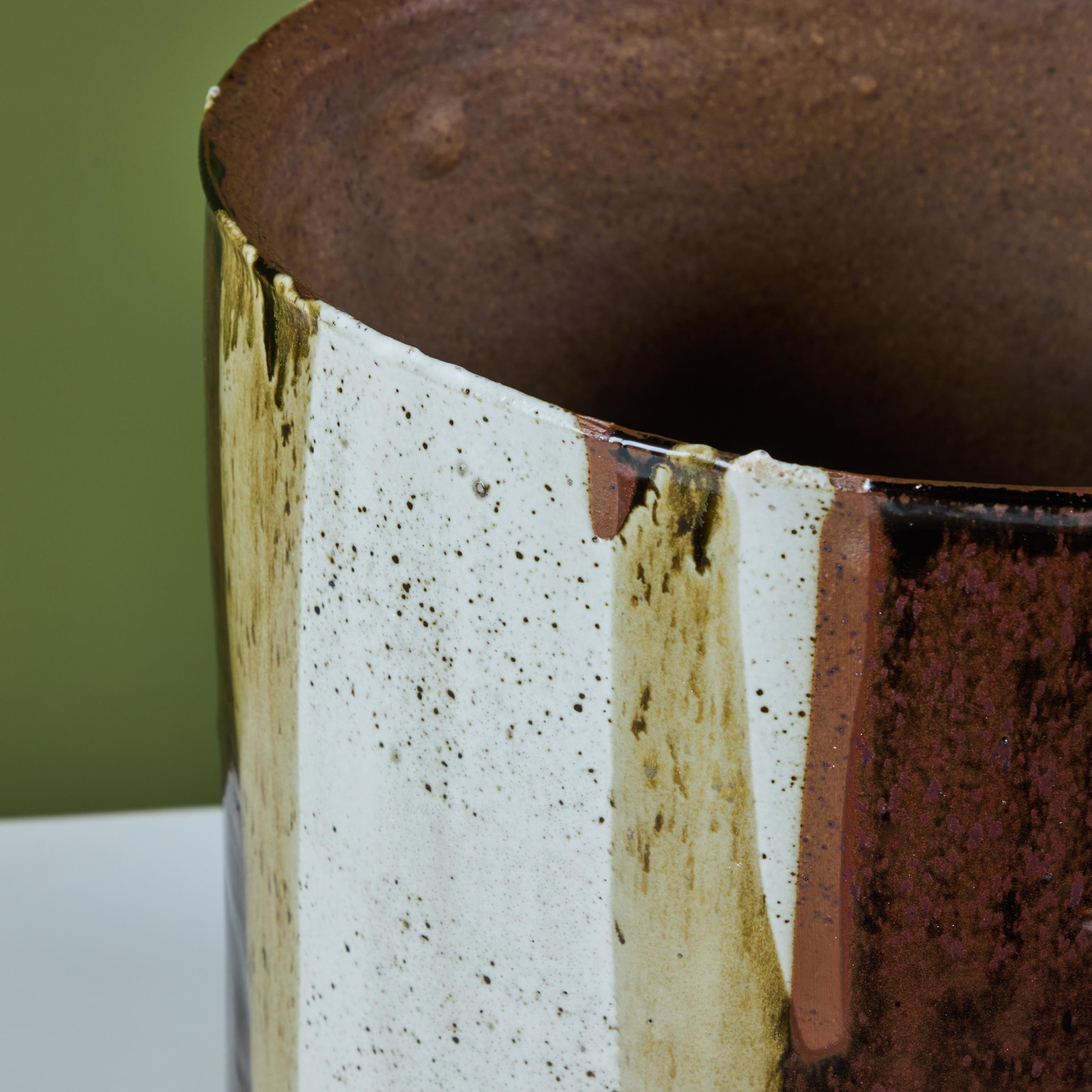 David Cressey Flame-Glazed Bullet Planter for Architectural Pottery For Sale 3
