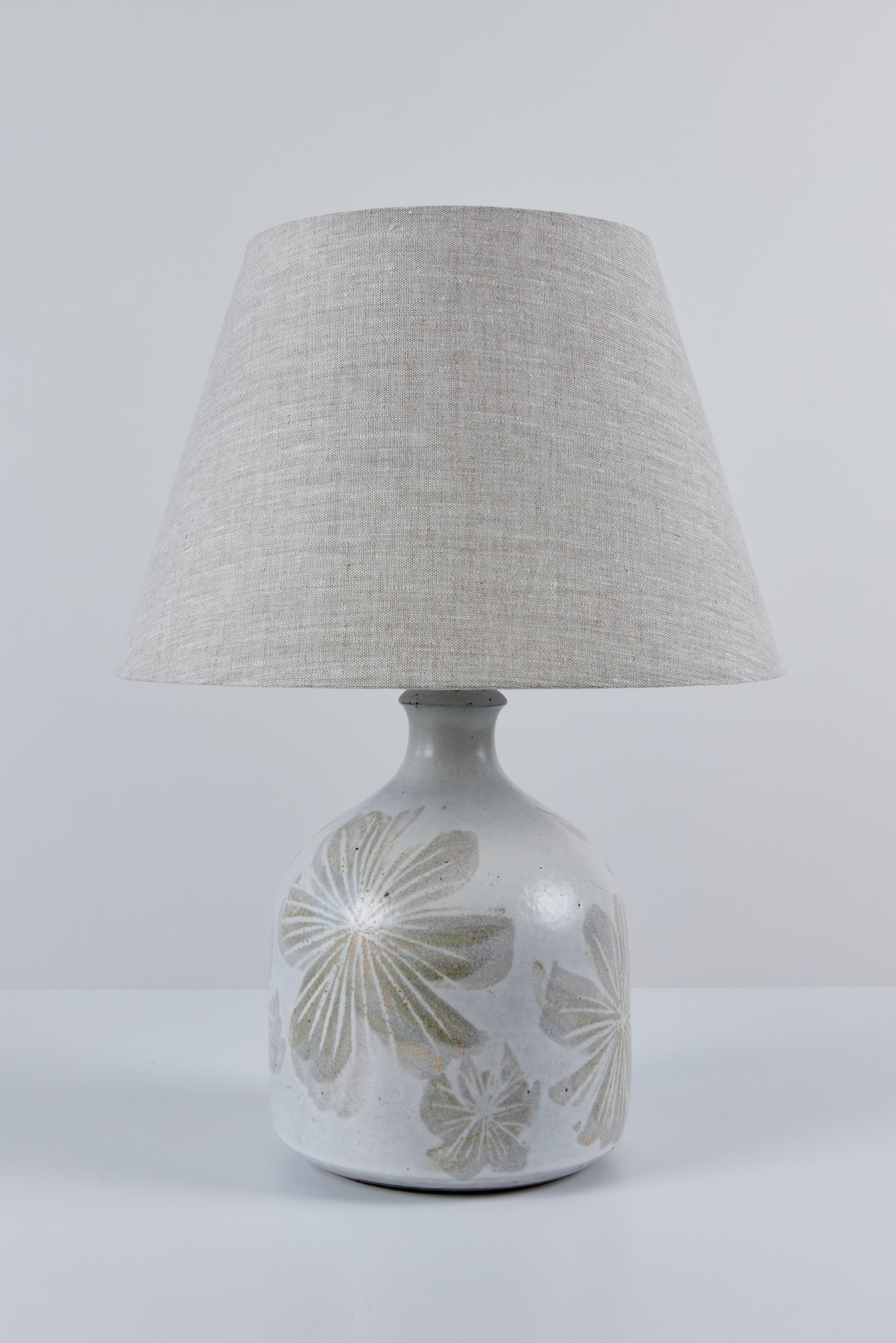 David Cressey Floral Ceramic Glazed Lamp 4