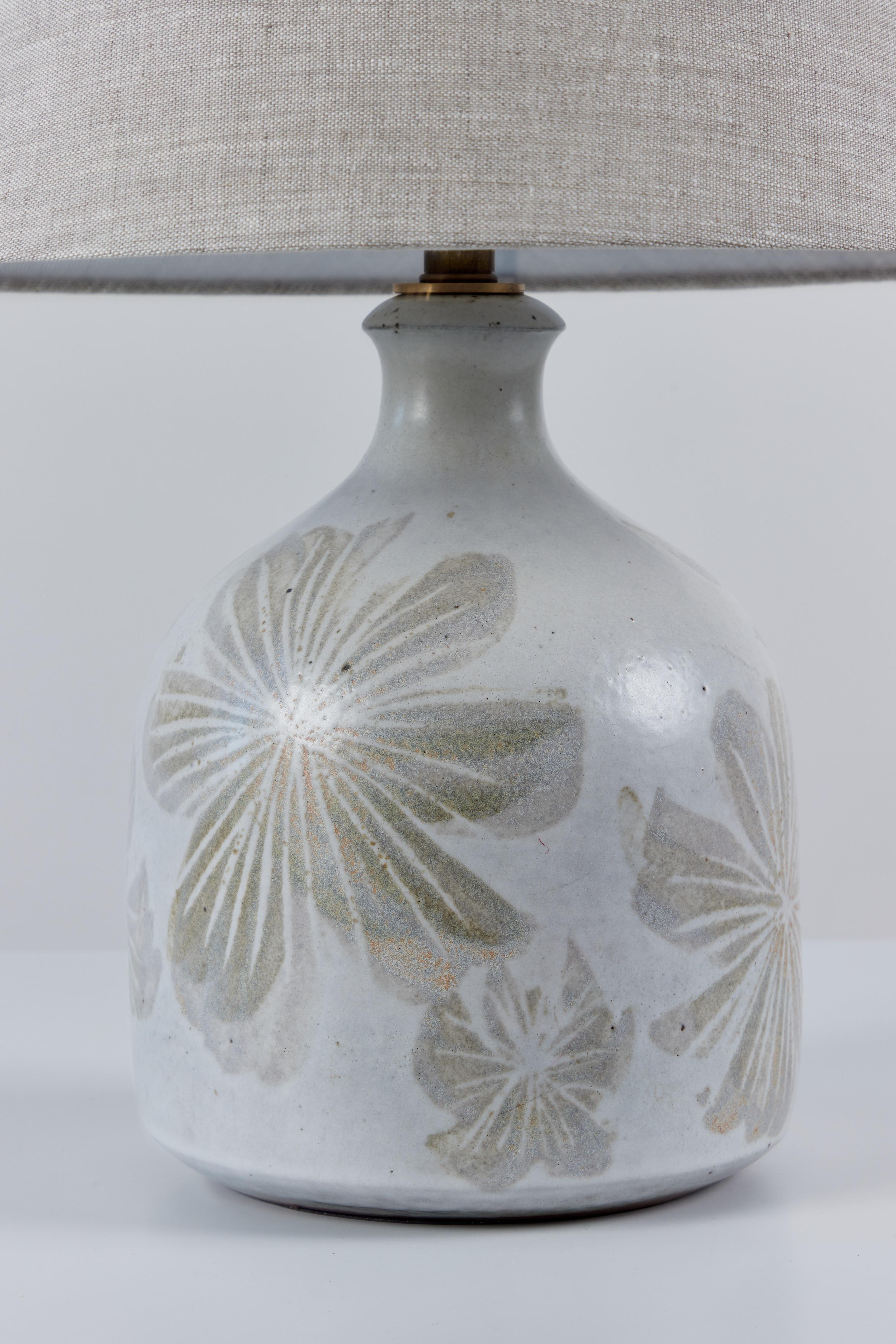 David Cressey Floral Ceramic Glazed Lamp 7