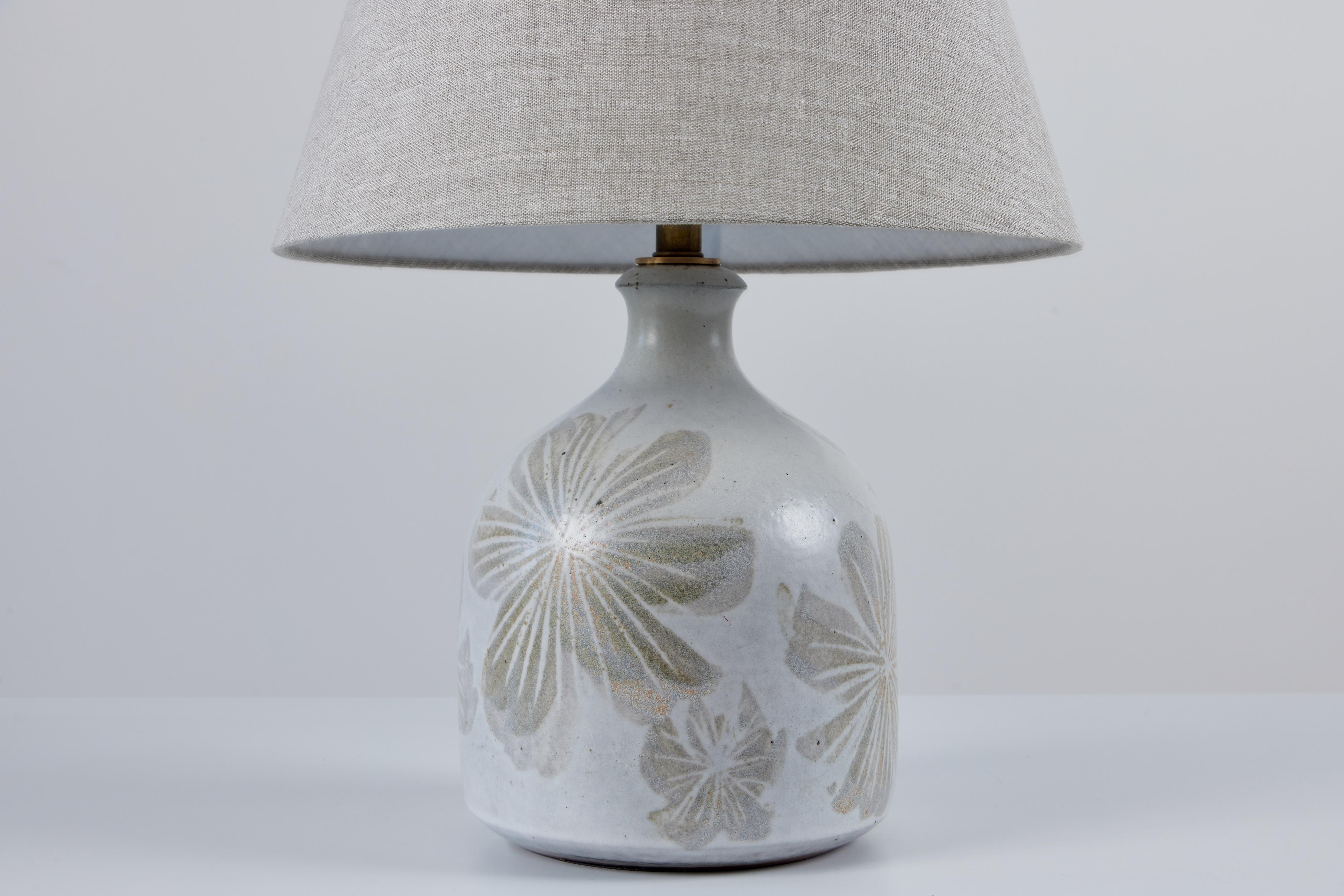 David Cressey Floral Ceramic Glazed Lamp 8
