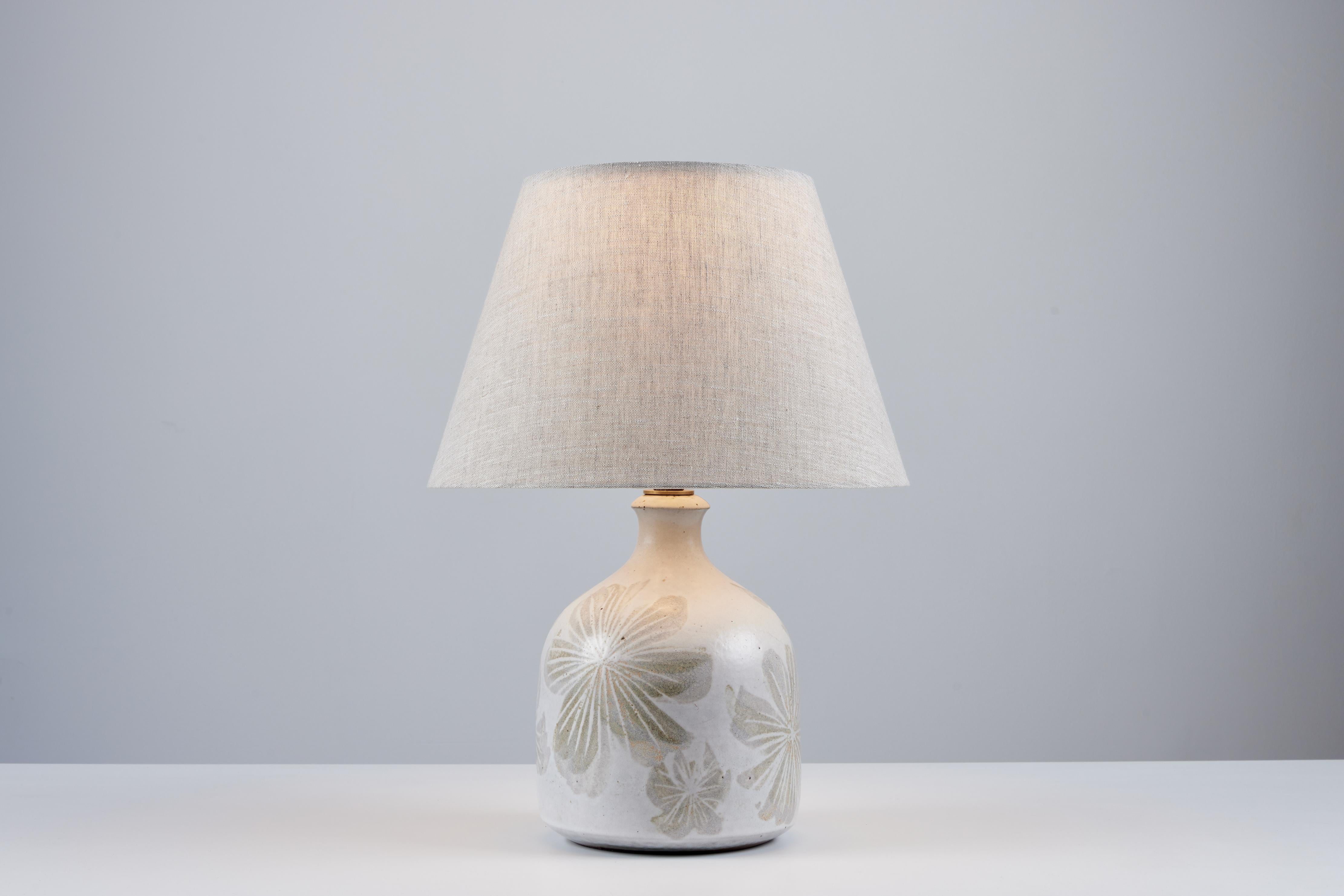 David Cressey Floral Ceramic Glazed Lamp 3