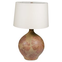 David Cressey - Lampe en céramique émaillée à motif floral