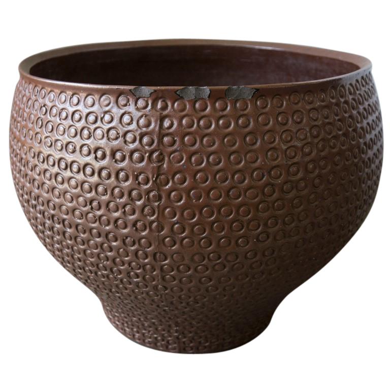 Brown David Cressey Unglazed Planter 