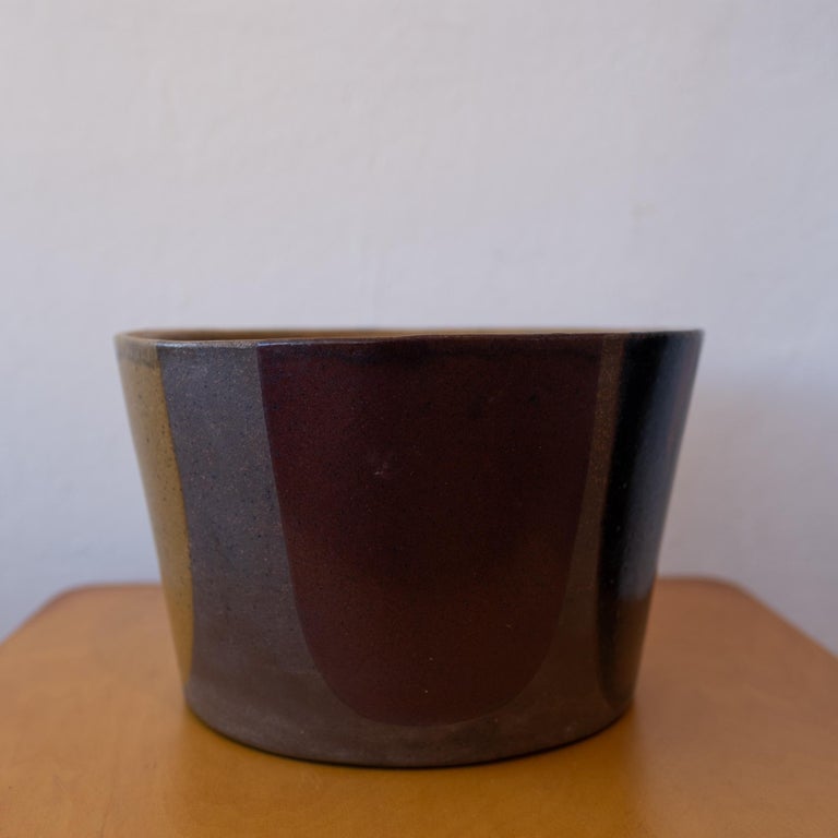 David Cressey for Architectural Pottery Flame Glaze Planter In Good Condition For Sale In San Diego, CA