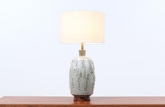 David Cressey Lampada da tavolo in ceramica smaltata con texture a goccia per Architectural Pottery