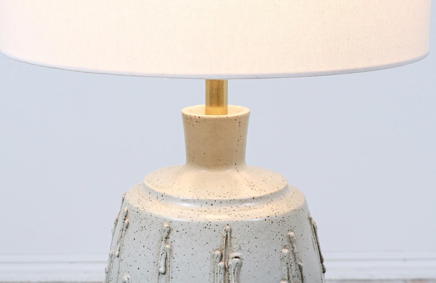 David Cressey Glazed Drip Texture Ceramic Table Lamp for Architectural Pottery In Excellent Condition For Sale In Los Angeles, CA