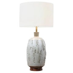 David Cressey Glazed Drip Texture Ceramic Table Lamp for Architectural Pottery