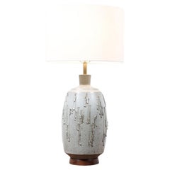 David Cressey Glazed Drip Texture Ceramic Table Lamp for Architectural Pottery