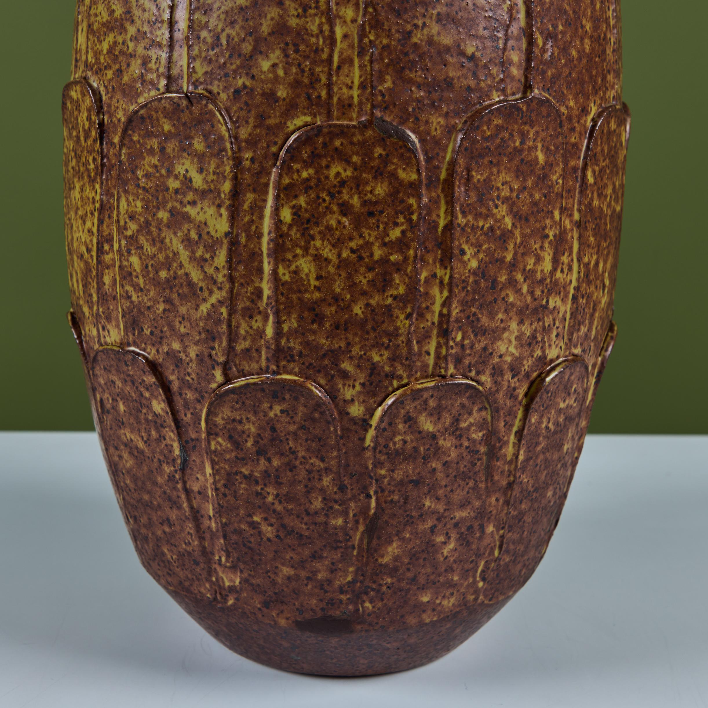 David Cressey Glazed Stoneware Leaf Lamp 6
