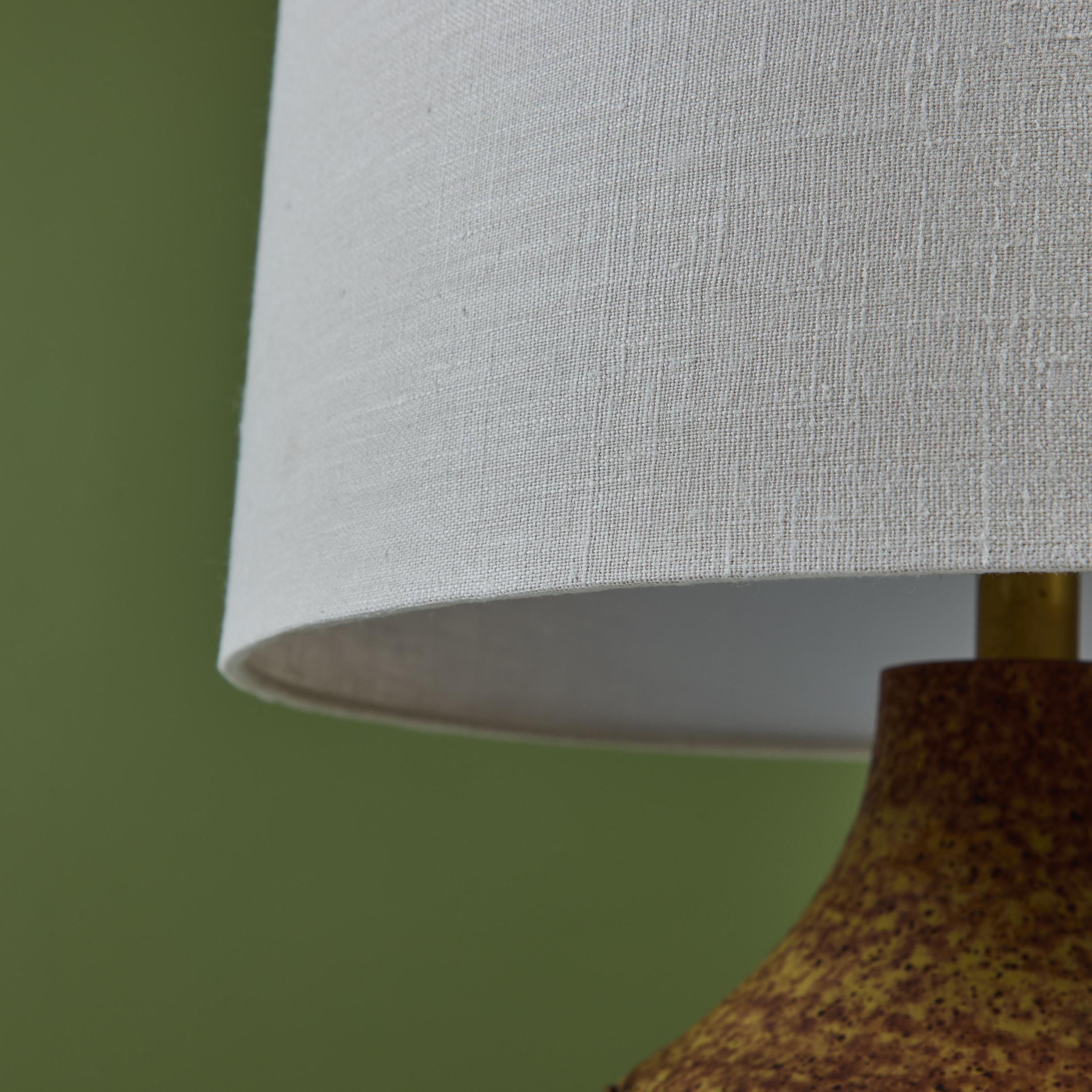 David Cressey Glazed Stoneware Leaf Lamp 2