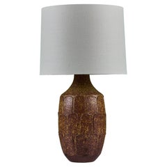 David Cressey Glazed Stoneware Leaf Lamp