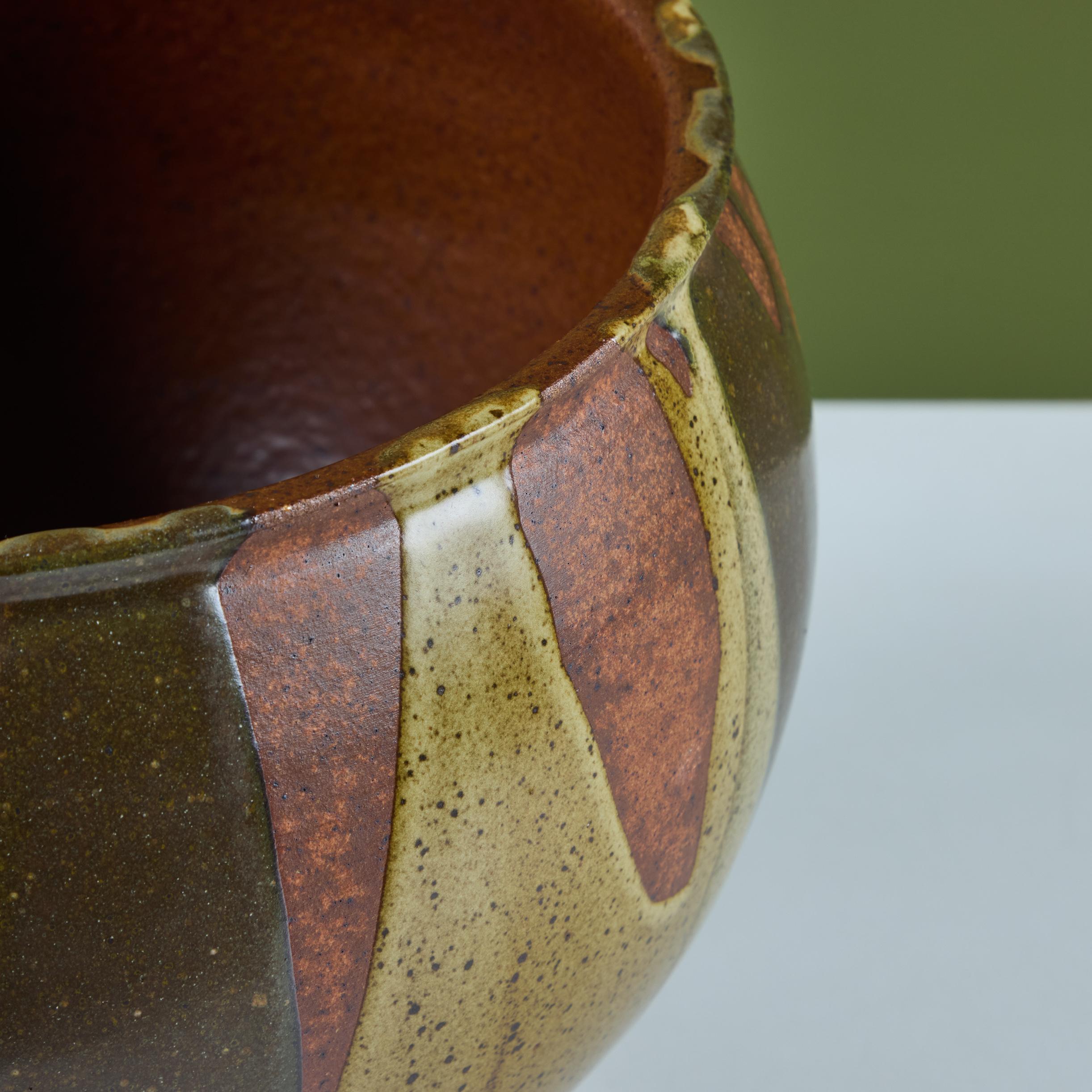 Grünes Flammenglasiertes Pflanzgefäß von David Cressey für Architectural Pottery im Angebot 2