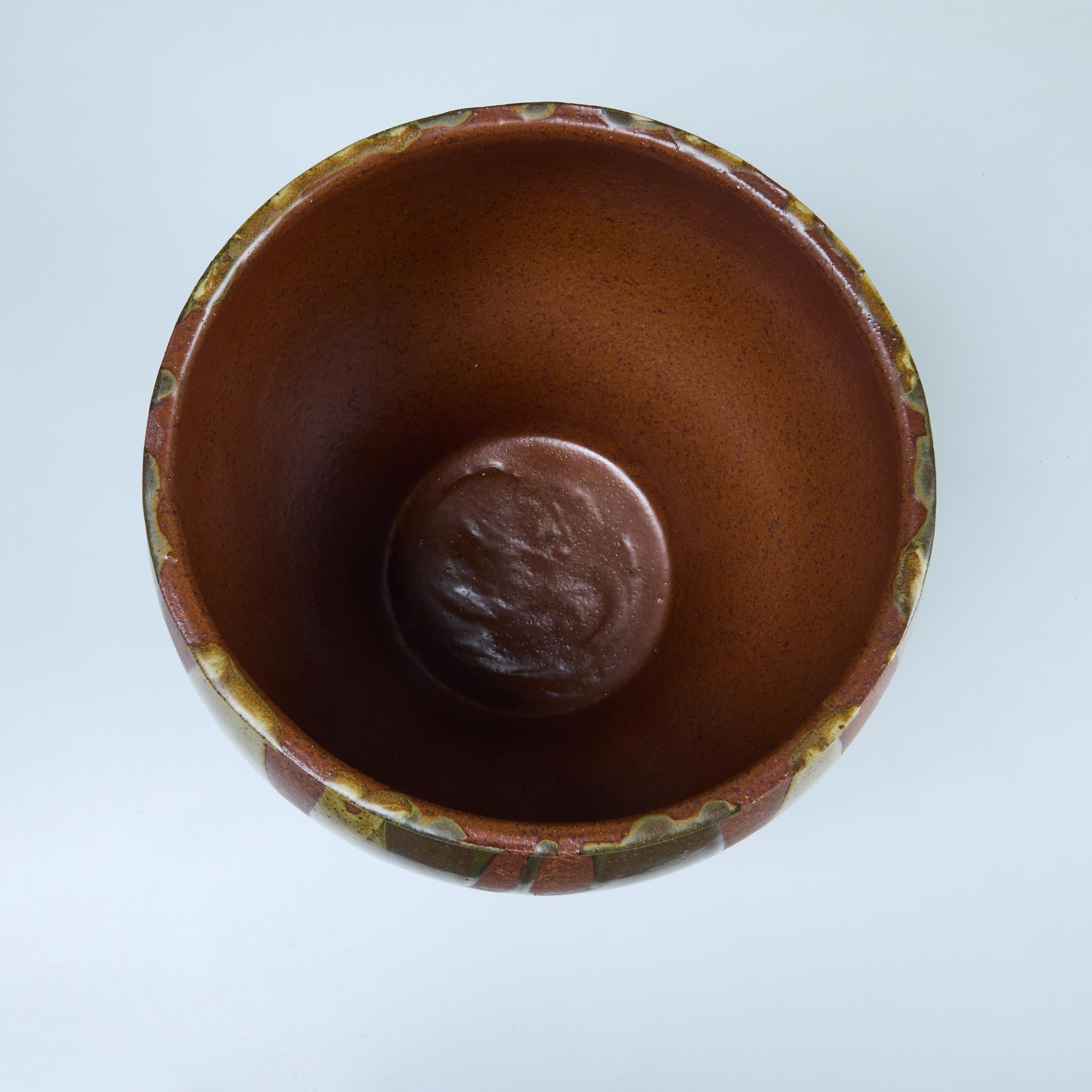 Grünes Flammenglasiertes Pflanzgefäß von David Cressey für Architectural Pottery (Steingut) im Angebot