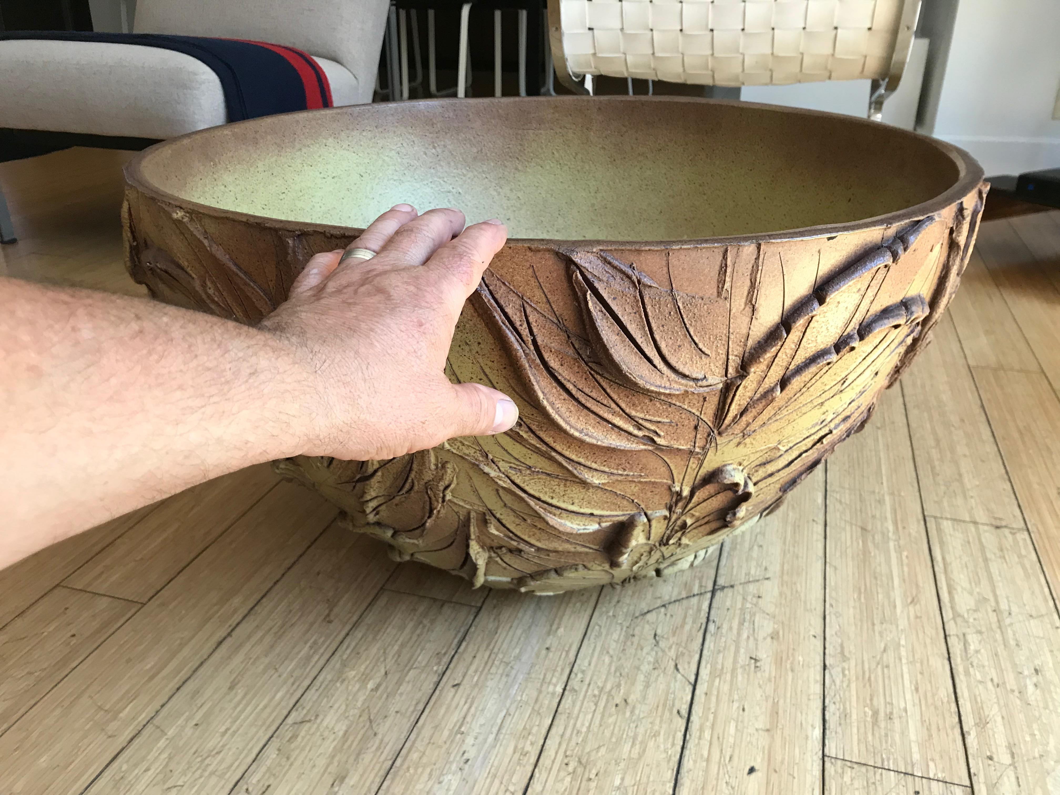 Hand-Carved  Large 'Expressive' Planter David Cressey  For Sale