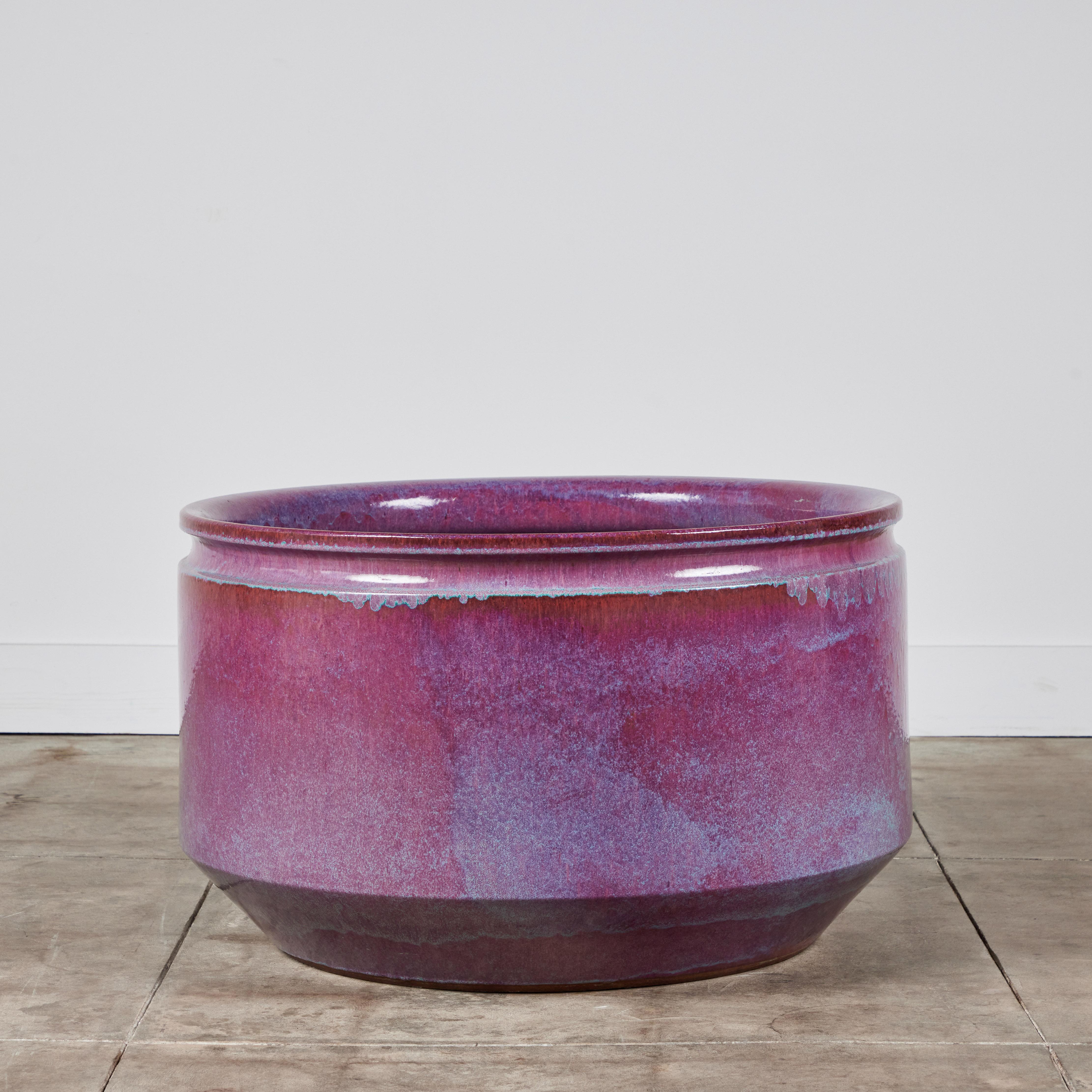 American David Cressey and Robert Maxwell Large Ombre Glazed Planter for Earthgender For Sale