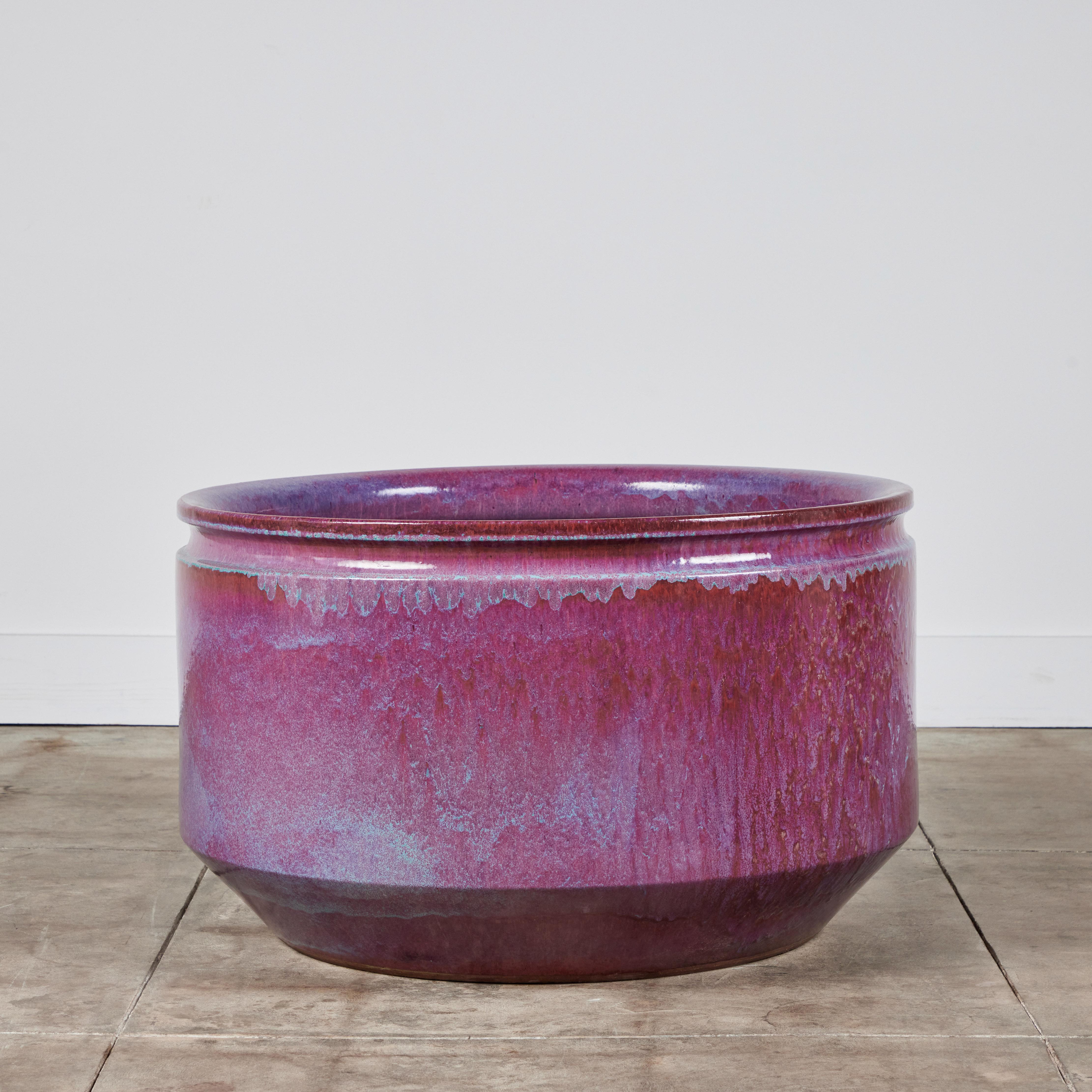Late 20th Century David Cressey and Robert Maxwell Large Ombre Glazed Planter for Earthgender For Sale