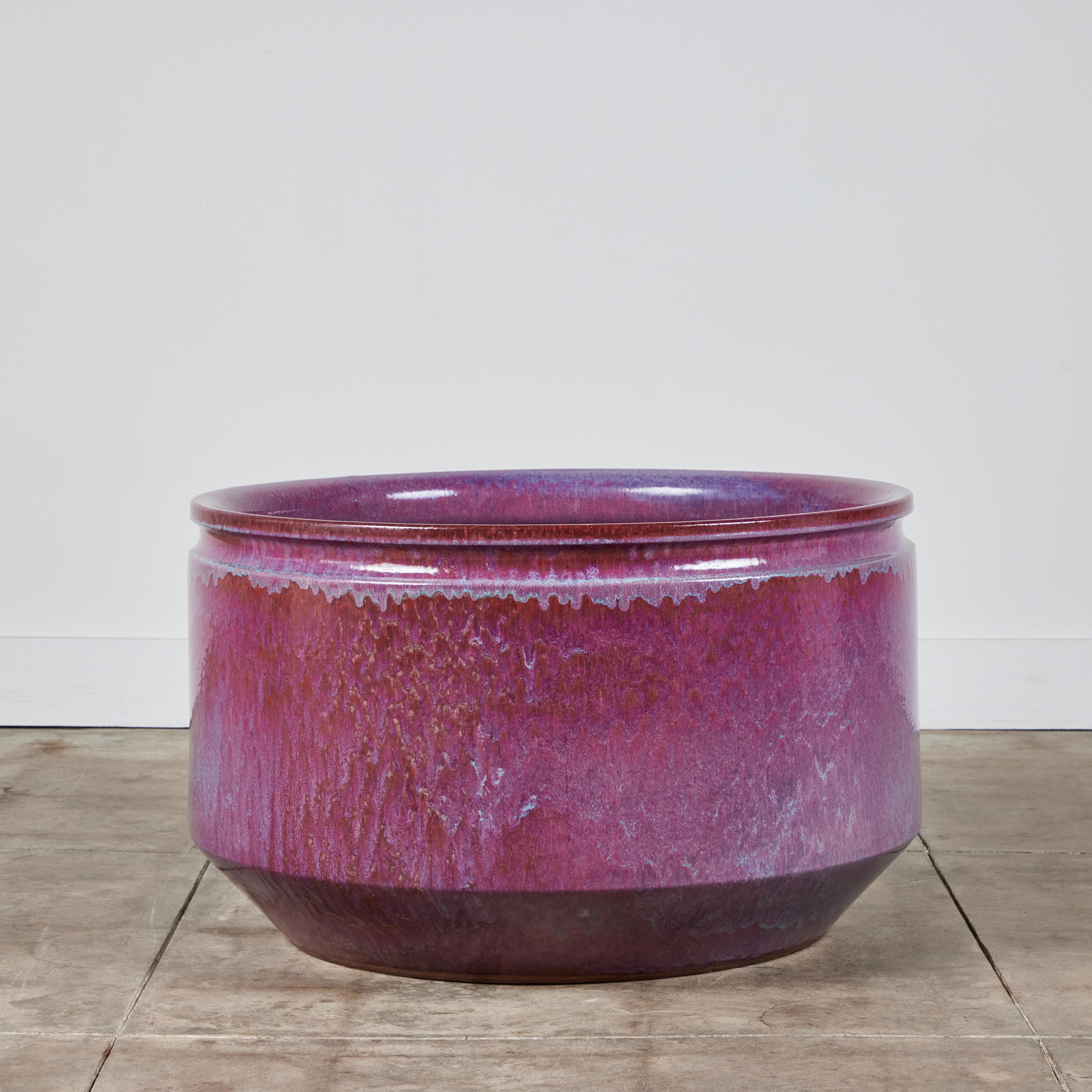 Ceramic David Cressey and Robert Maxwell Large Ombre Glazed Planter for Earthgender For Sale