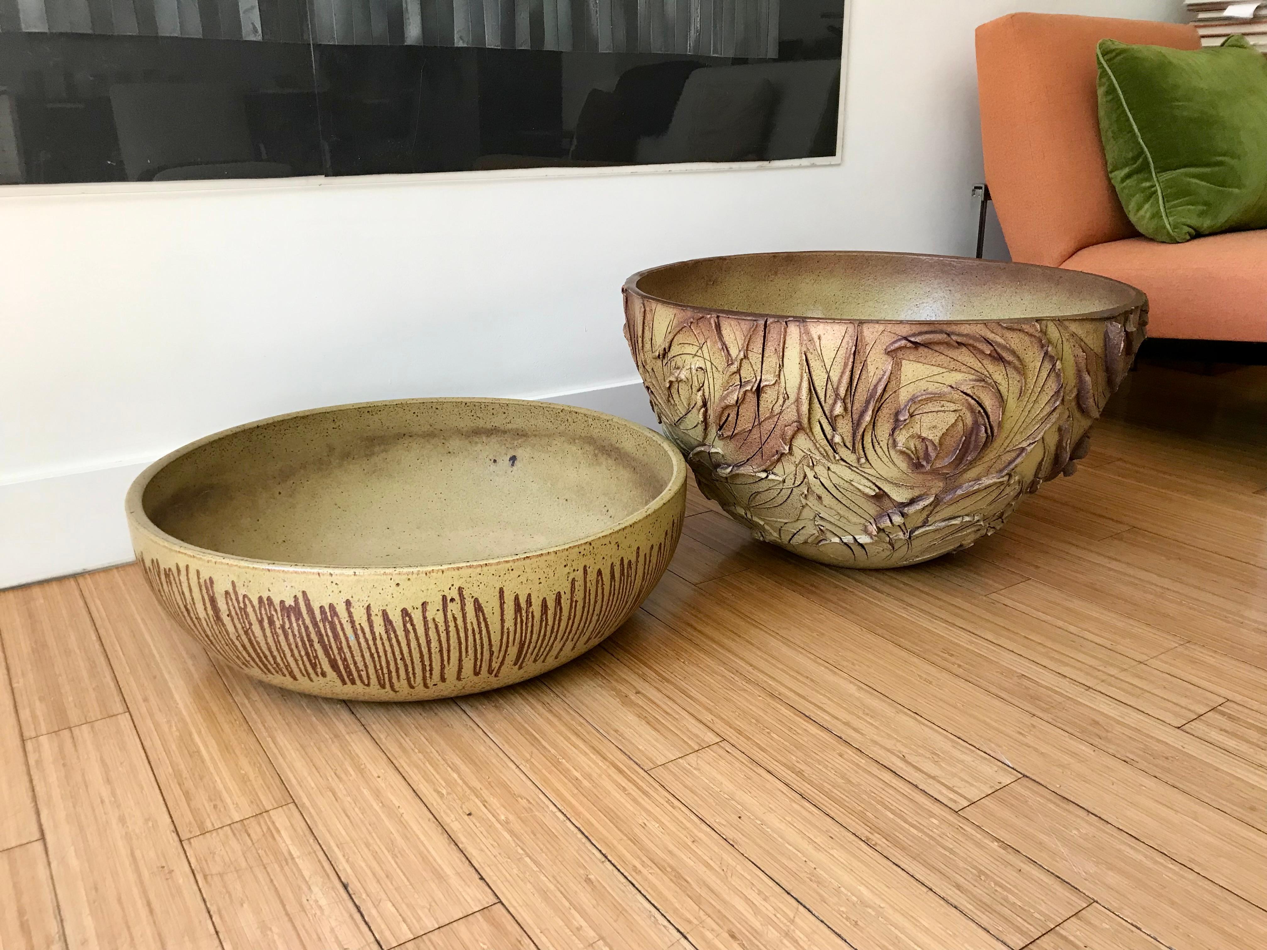Mid-Century Modern Grande jardinière Sgraffito de David Cressey en vente