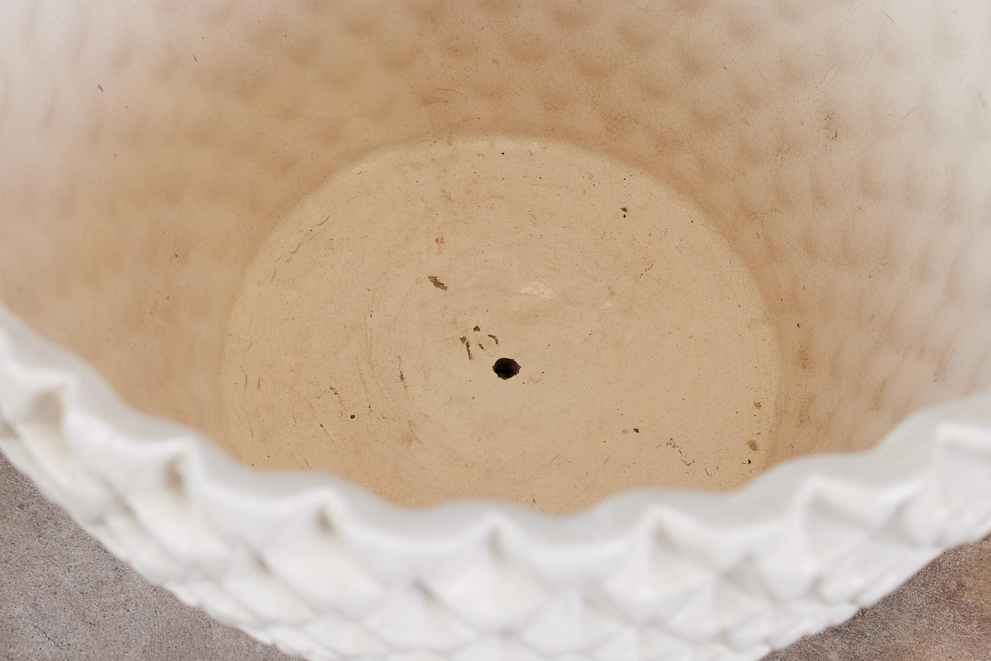Jardinière Phoenix-1 de David Cressey en glaçure blanche pour la poterie architecturale en vente 1