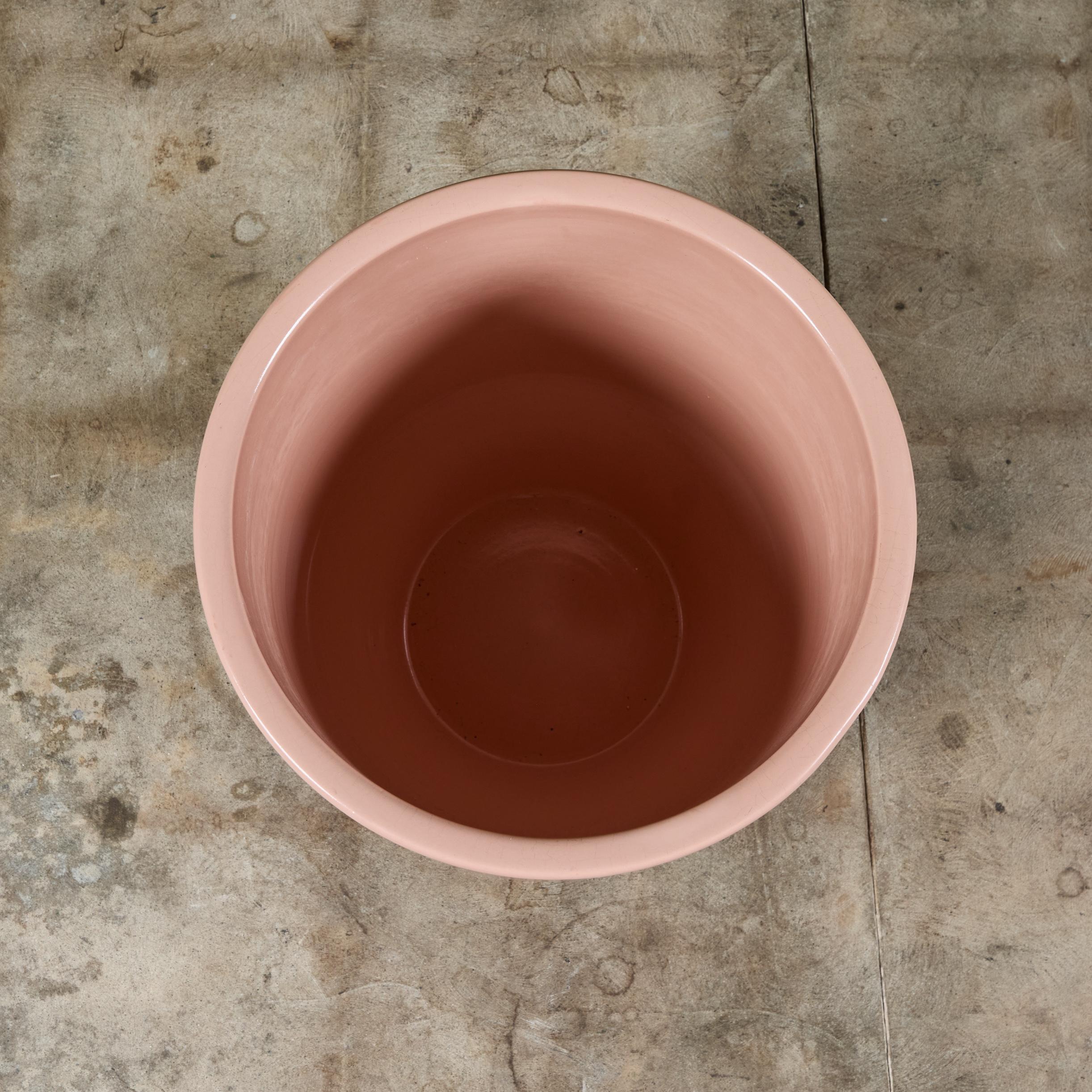 David Cressey Pink Glazed Bullet Planter pour Architectural Pottery en vente 6