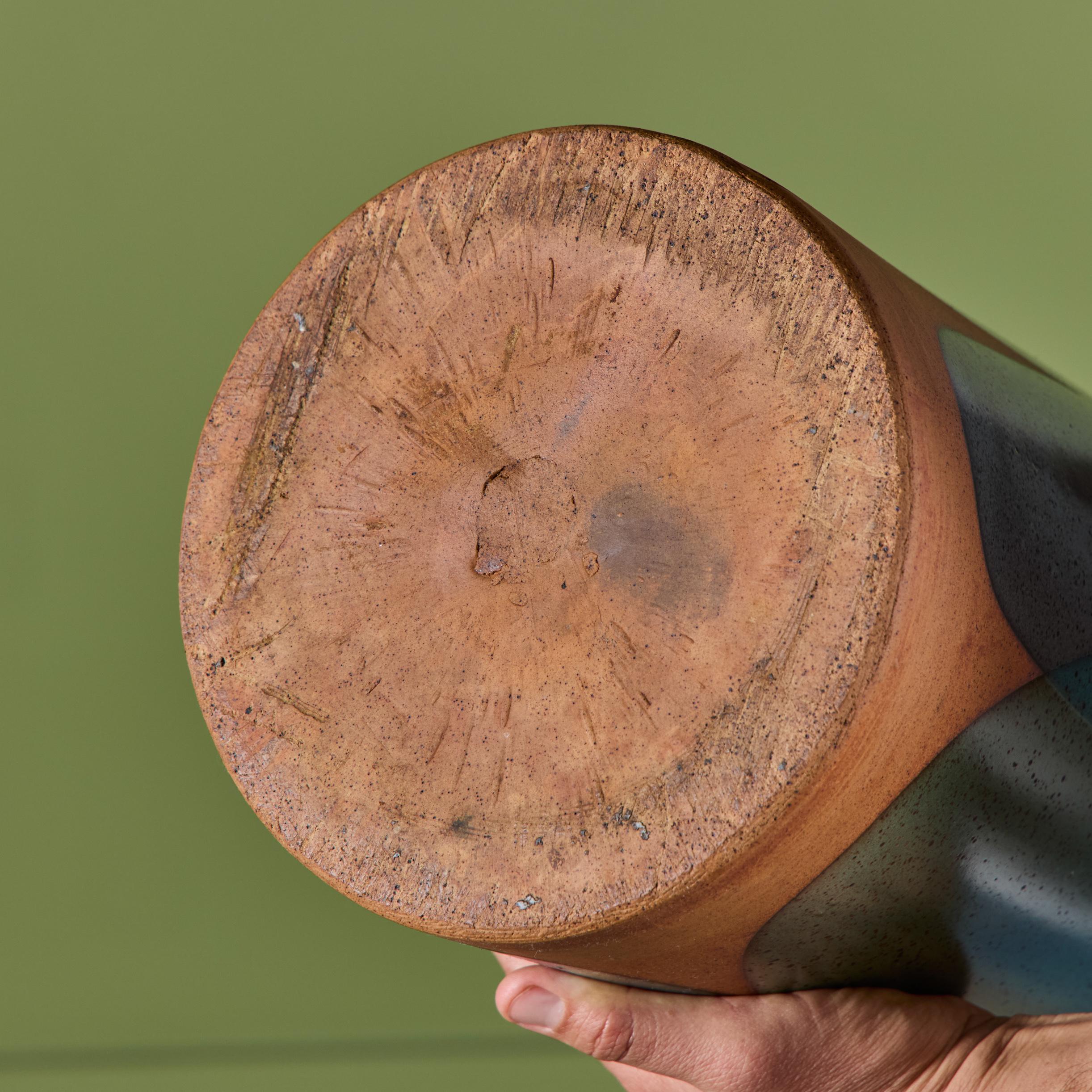 David Cressey Pro/Artisan Urna di sabbia blu smaltata a fiamma per Architectural Pottery in vendita 6