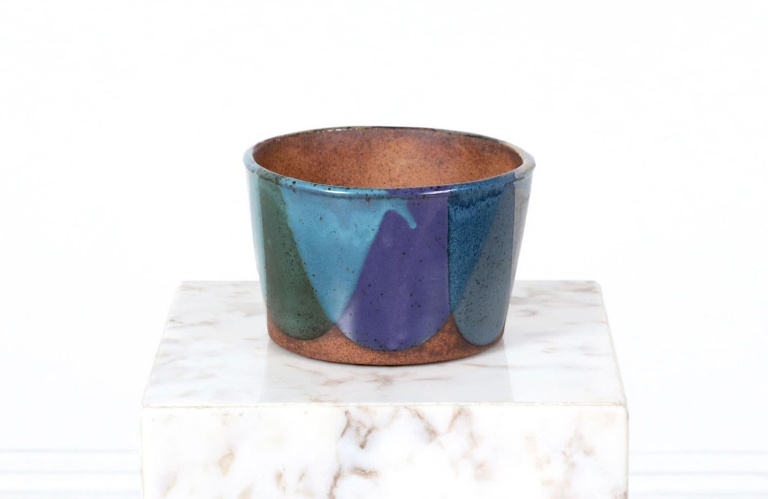 David Cressey Pro Artisan Flame Glaze Stoneware Vase.