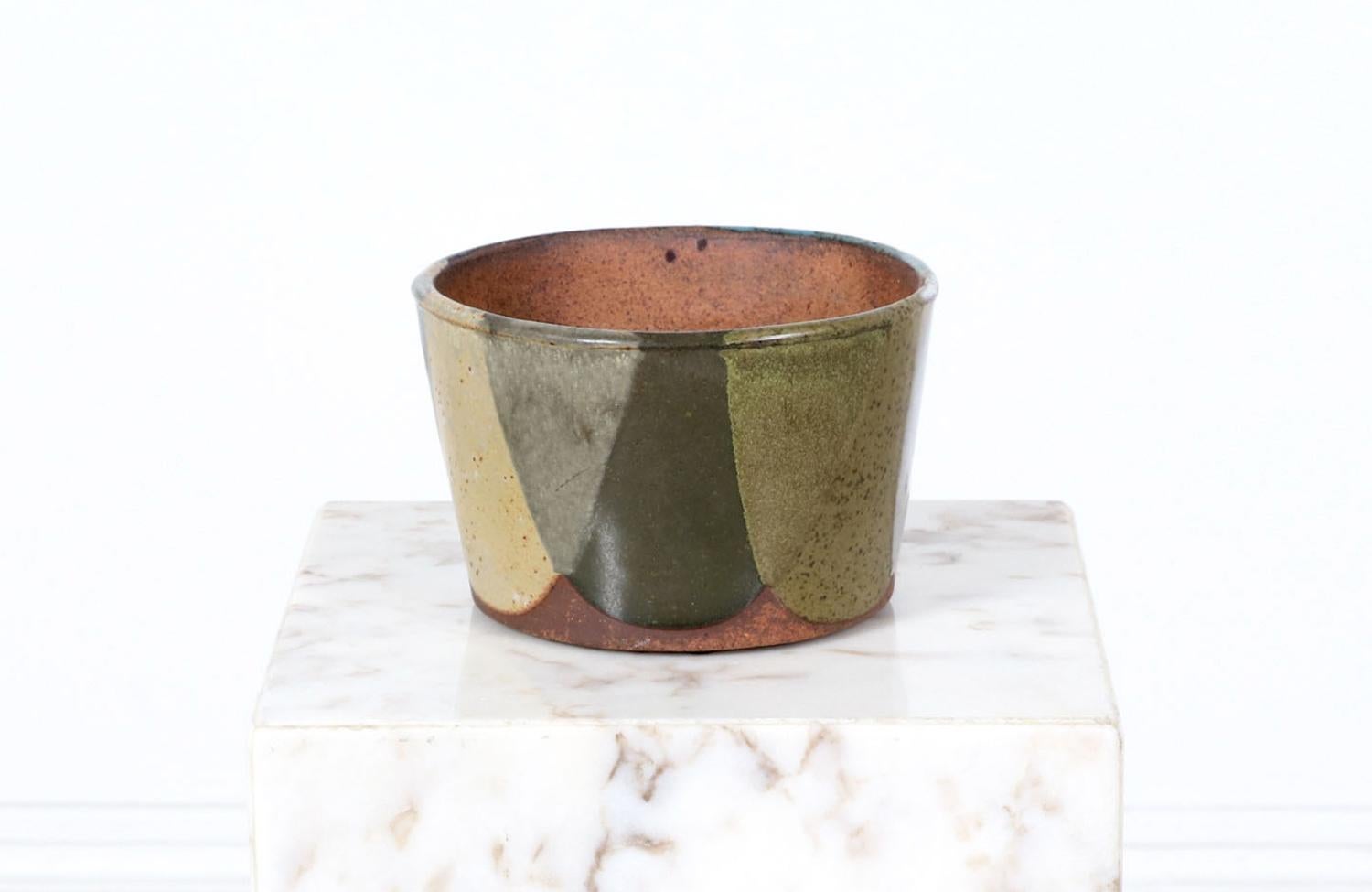 Mid-Century Modern David Cressey Pro Artisan Flame Glaze Stoneware Vase 