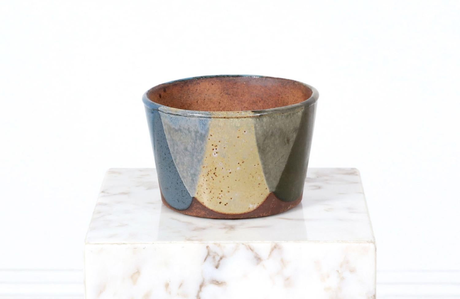 American David Cressey Pro Artisan Flame Glaze Stoneware Vase 