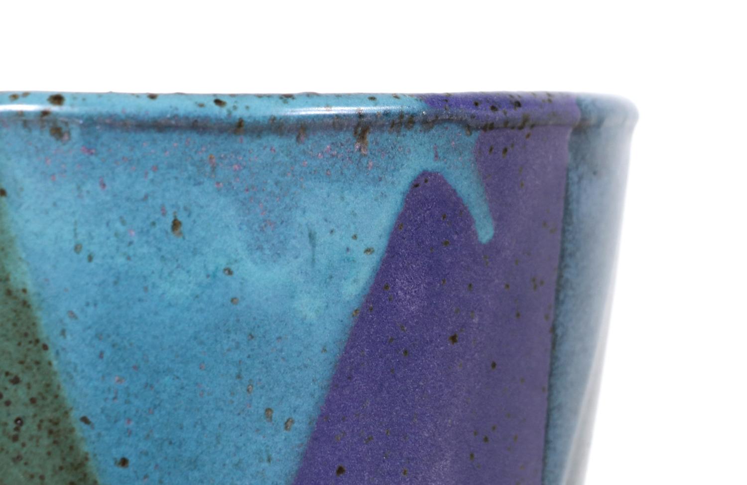 Mid-20th Century David Cressey Pro Artisan Flame Glaze Stoneware Vase 